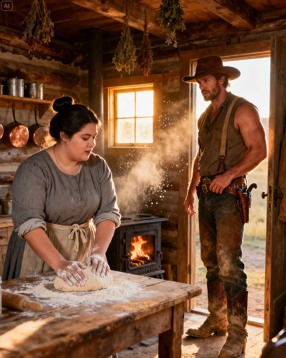 “I Am Too Fat to Love, Sir… But I Can Cook,” the Settler Girl Said to the Giant Rancher