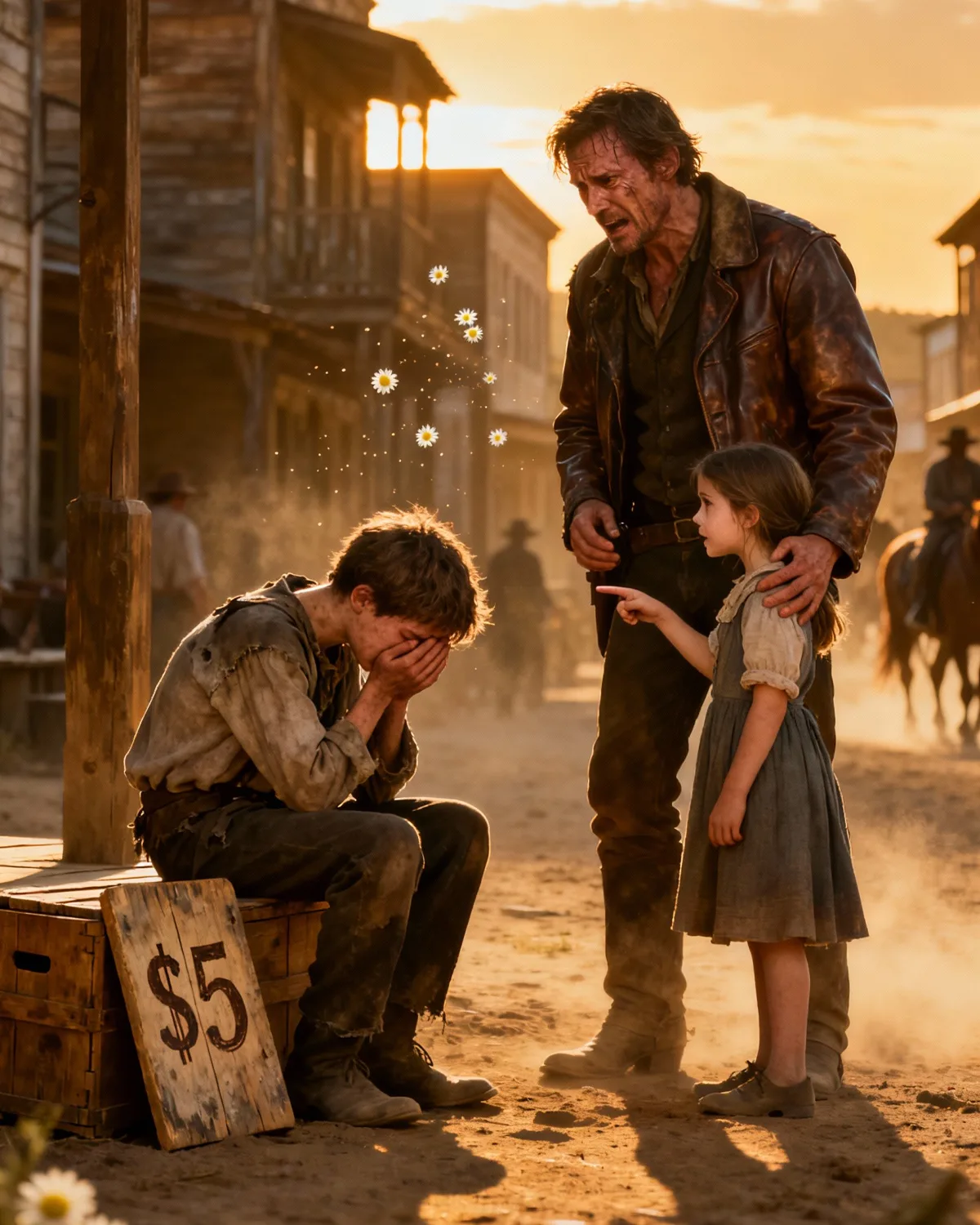 “Can We Buy That Boy, Daddy?” — A Winter Market, a Grieving Cowboy, and the Question That Split Open a Man’s Past and Remade Three Lives Forever