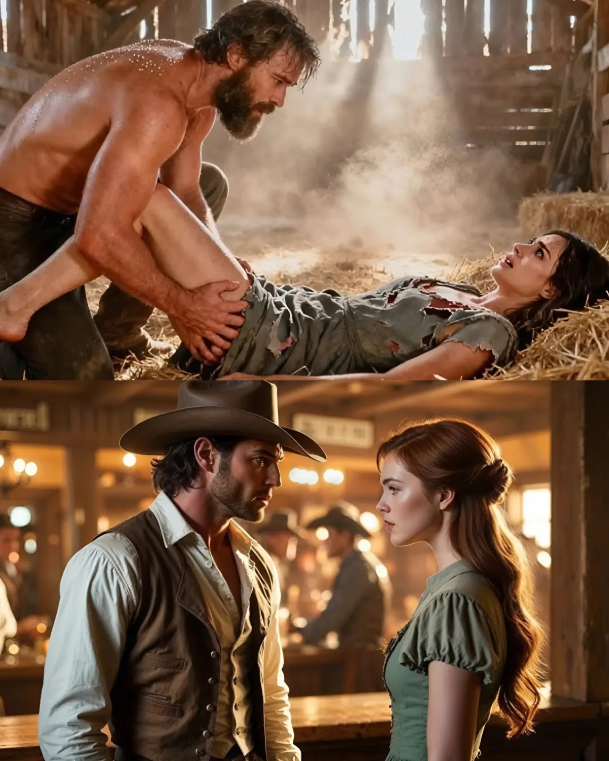 “I need to make love… Don’t move or it will hurt more, I’ll be quick…” the man whispered, holding her.