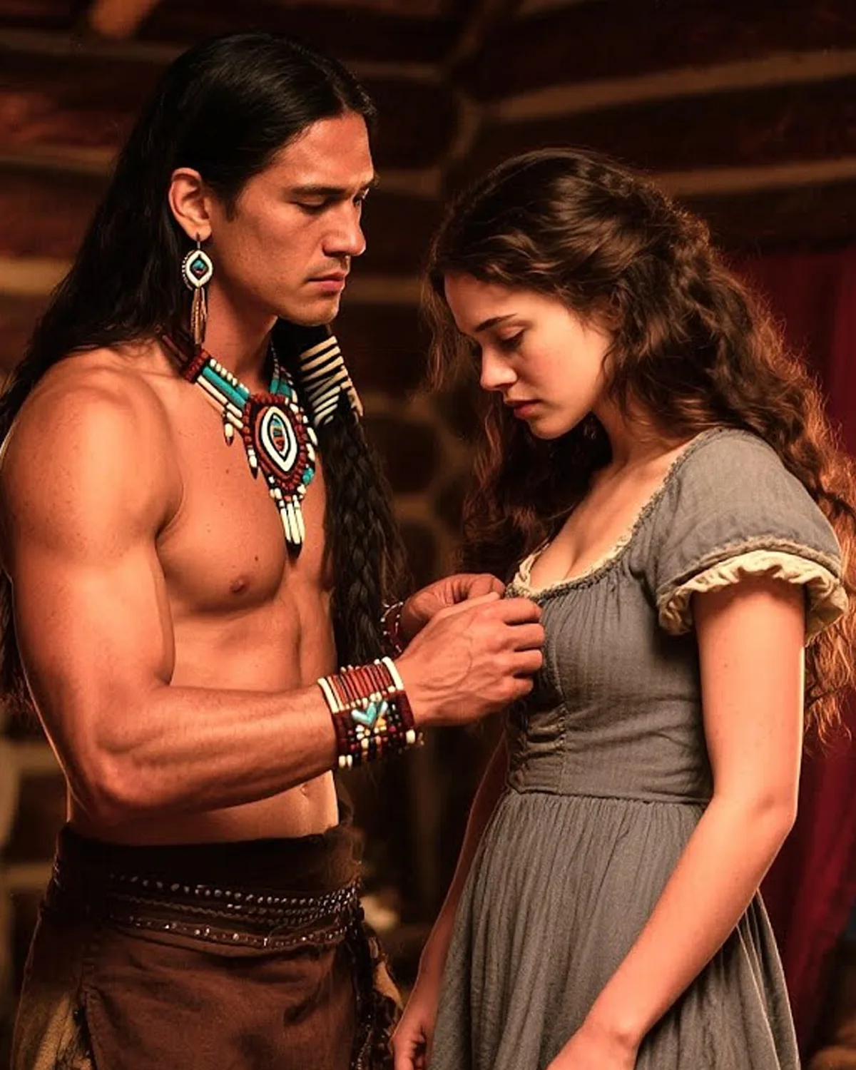 “Stop Me When It’s Too Much…” the Lonely Apache Murmured to the Bride He Won by Fate.