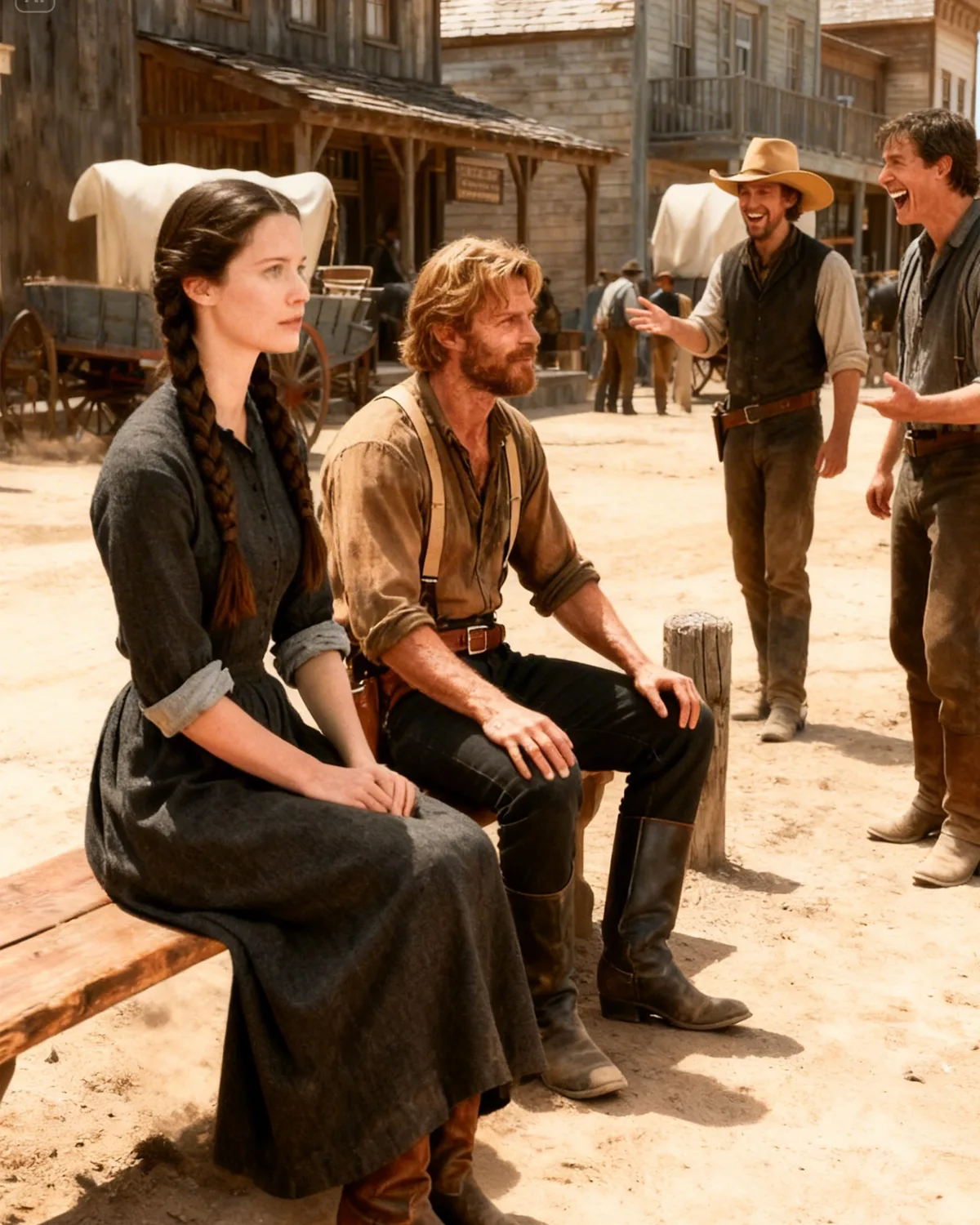 Giant Woman Mocked by the Town’s Men — Until a Lone Rancher Sat Beside Her