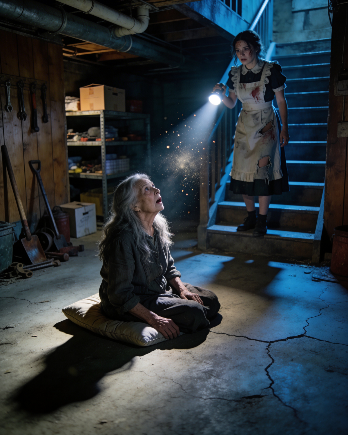 A MAID DISCOVERS THE BILLIONAIRE’S MOTHER LOCKED IN THE BASEMENT… BY HIS CRUEL WIFE…