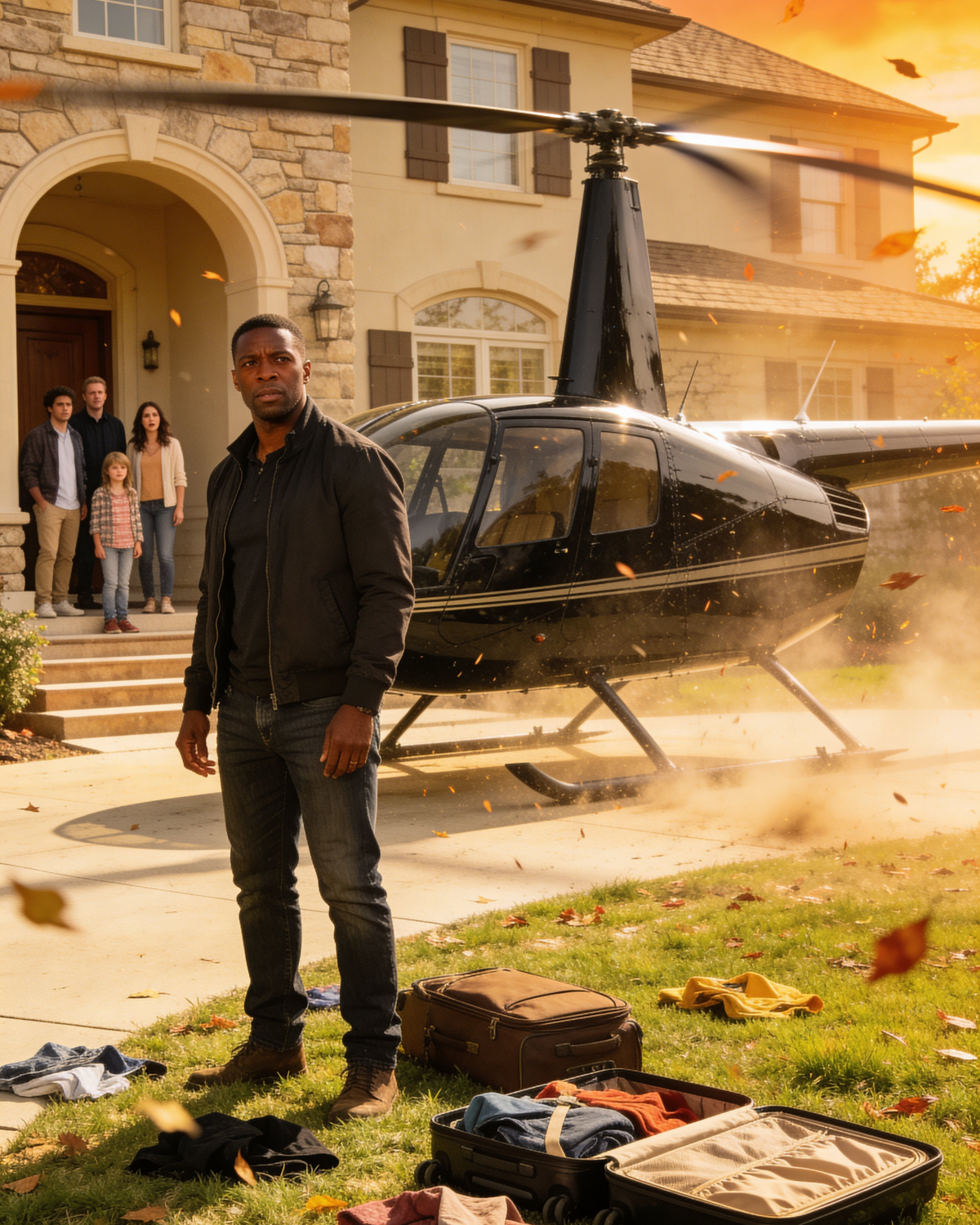 Unaware A Helicopter Was Picking Me Up, My Wife’s Family Threw Me Out Thinking I Was Poor