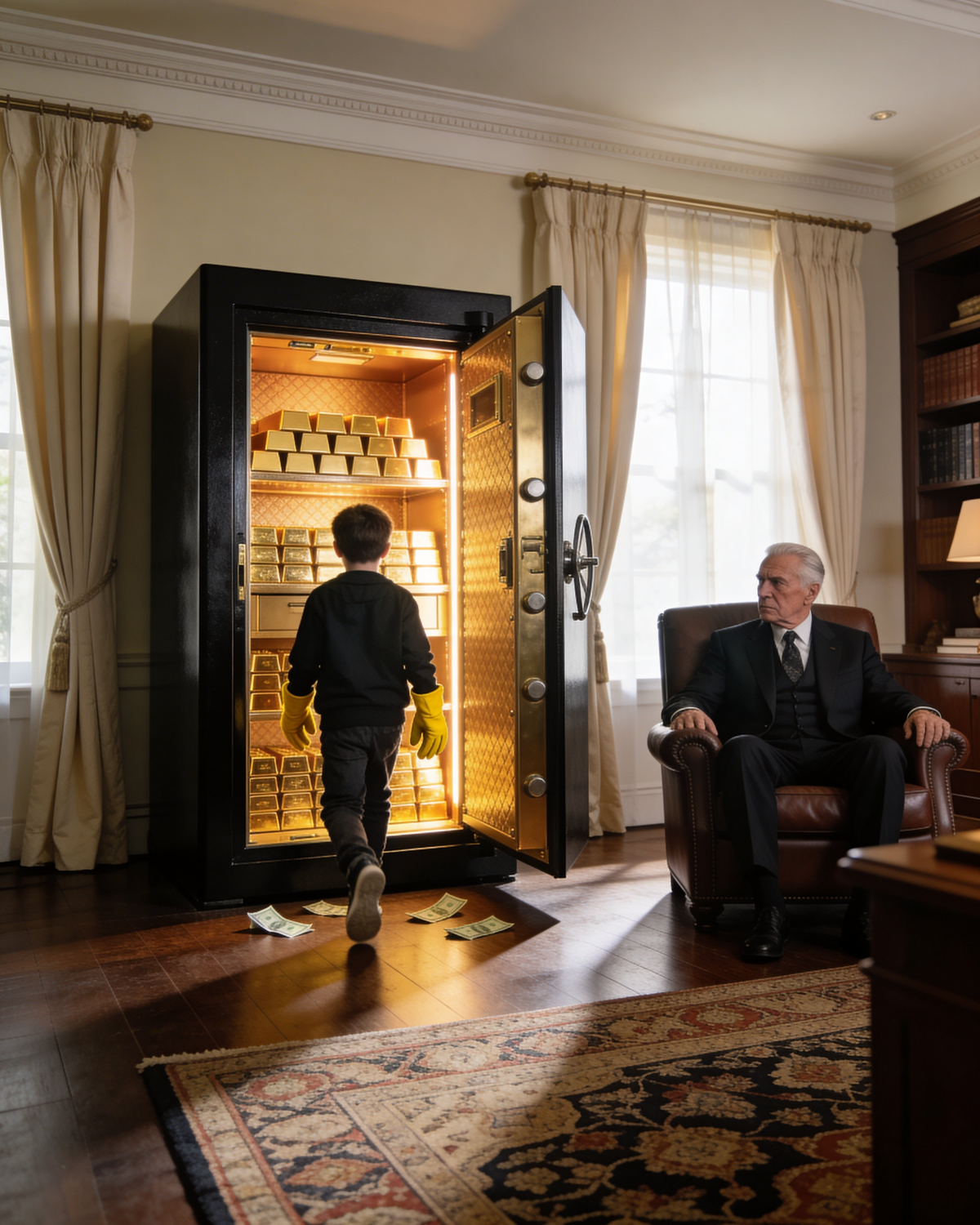 The billionaire pretended to be asleep to test the maid’s son and was sure the boy would steal his money, but what the child did filled the billionaire with true horror