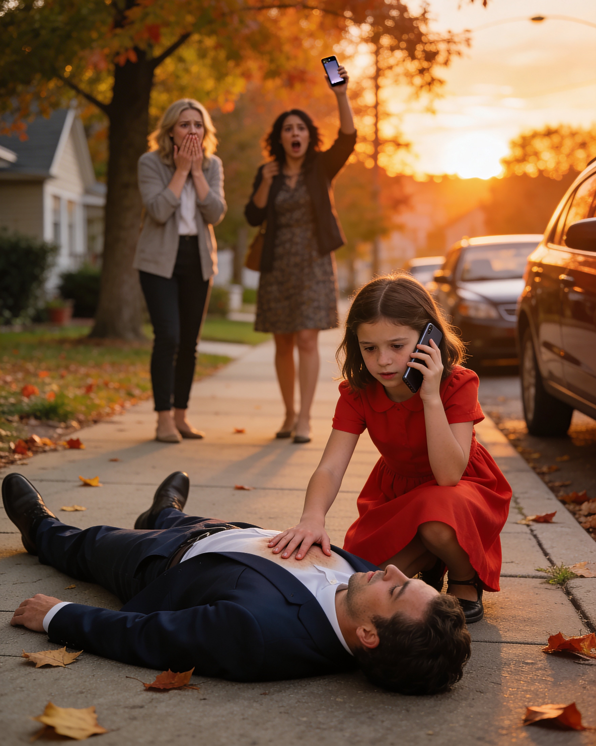 A tech billionaire collapsed unnoticed on a Dallas sidewalk—until a little girl in a red dress saved his life.