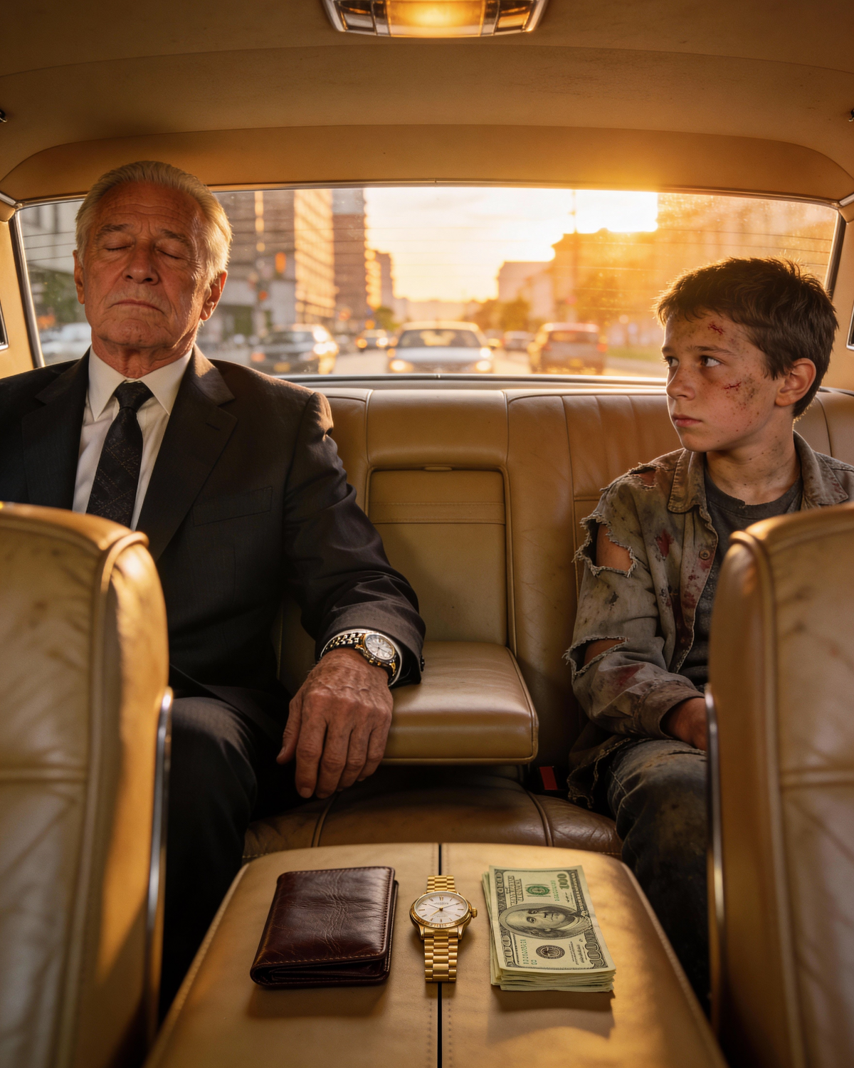 Richard Holloway, a billionaire who trusted no one, pretended to drift off to sleep to test the young son of his loyal driver.