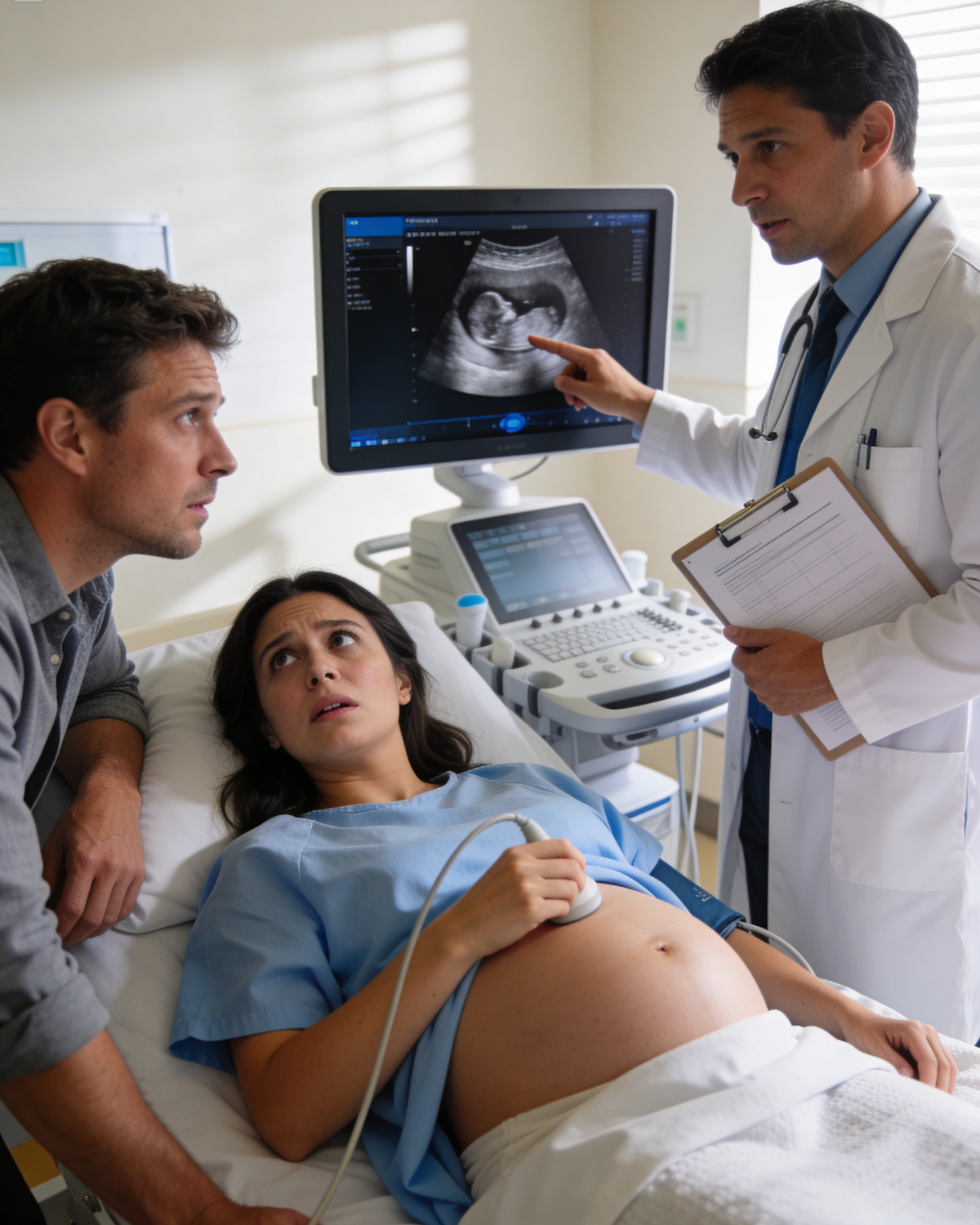 The doctor stared at my wife’s ultrasound, his hands shaking. Then he turned to me and said, “You need to leave, sir.”