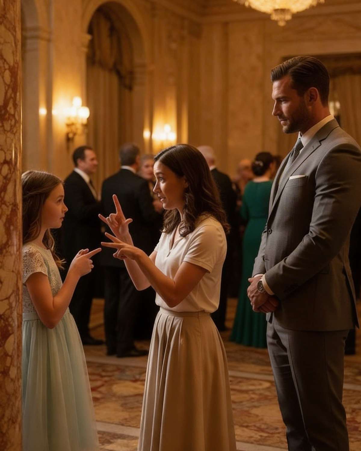 She Saw Everyone Ignore the Billionaire’s Deaf Daughter,Until She Spoke to Her Through Sign Language