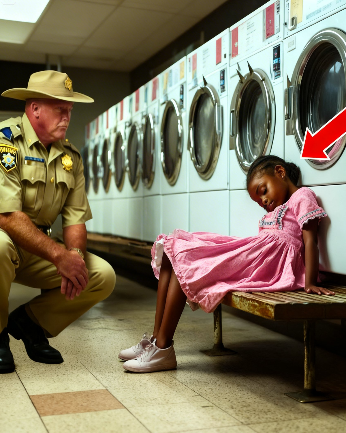 Black Girl Spotted at Laundromat Every Night, Sheriff Bursts into Tears After Discovering Why!