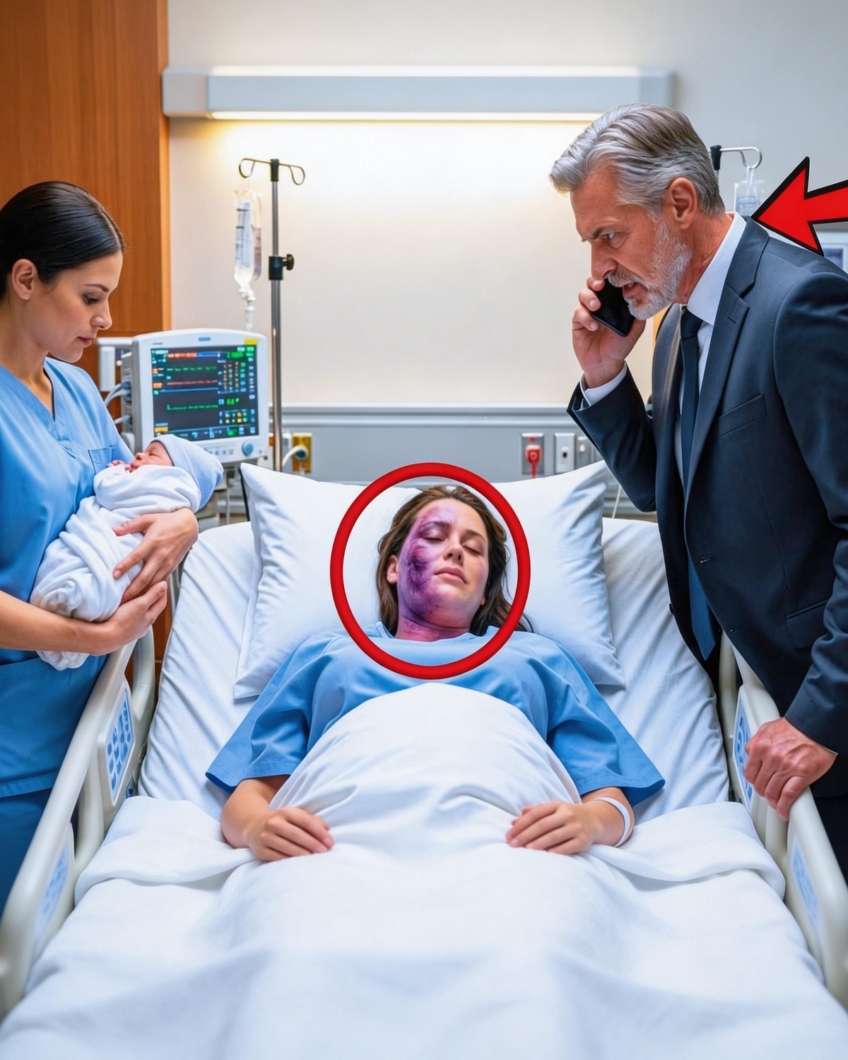 He Hurt His Pregnant Wife, Triggering Early Labor — Her Father’s One Call Changed Everything