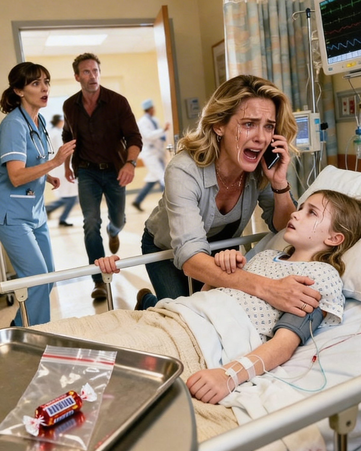 My 10-year-old Daughter Collapsed At School And I Rushed To The Hospital Alone. As I Sat Trembling Beside Her, A Nurse Approached Panicked. “Ma’am, Call Your Husband Right Now! He Needs To Get Here Immediately!” “What? Why…?” “No Time To Explain. Just Hurry!” With Shaking Hands, I Grabbed My Phone. When My Husband Arrived And We Learned The Shocking Truth, We Were Speechless. 