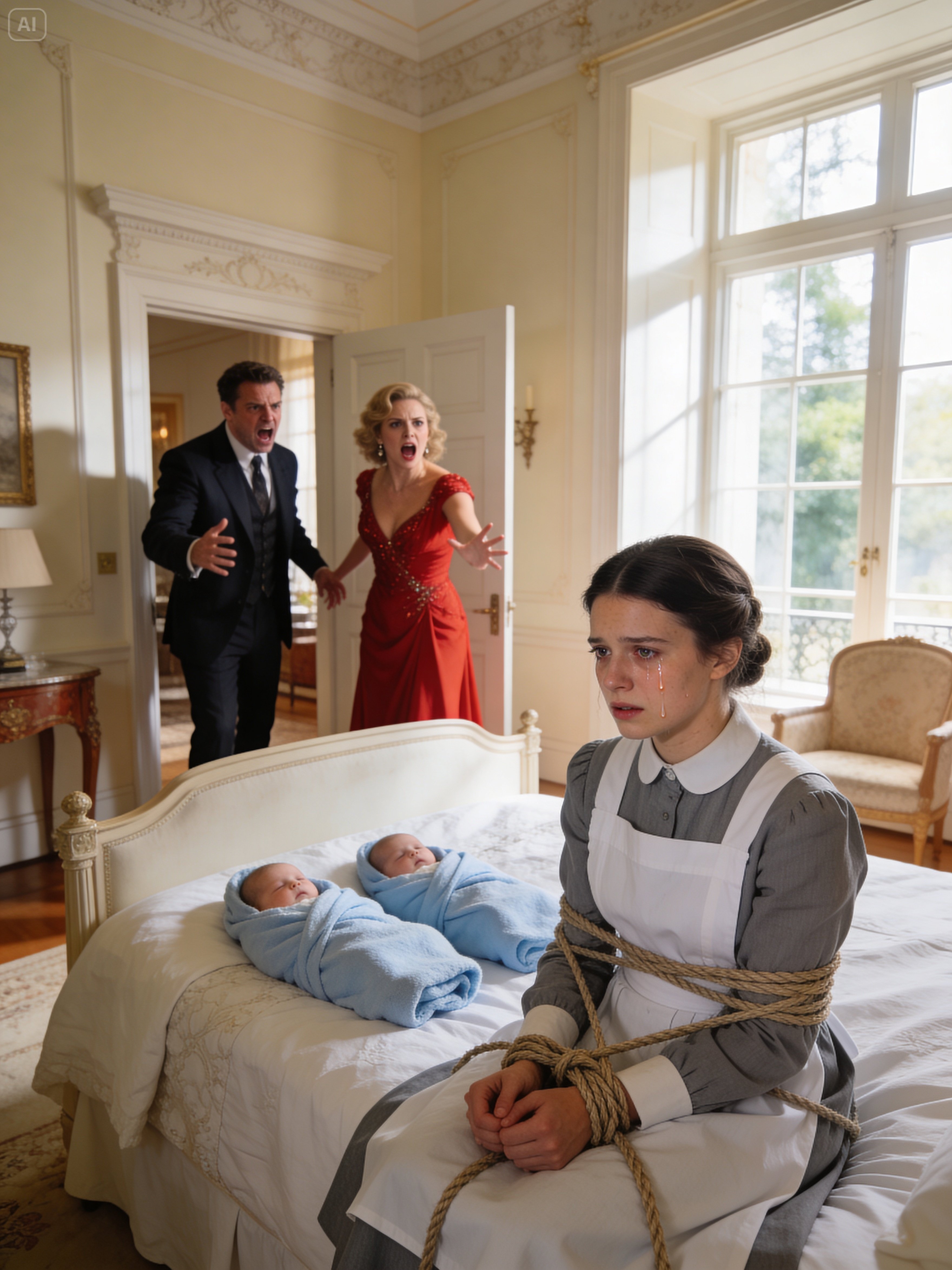 He Came Home at 2 A.M. and Found the Nanny Tied to the Bed With His Twins Sleeping on Her Chest