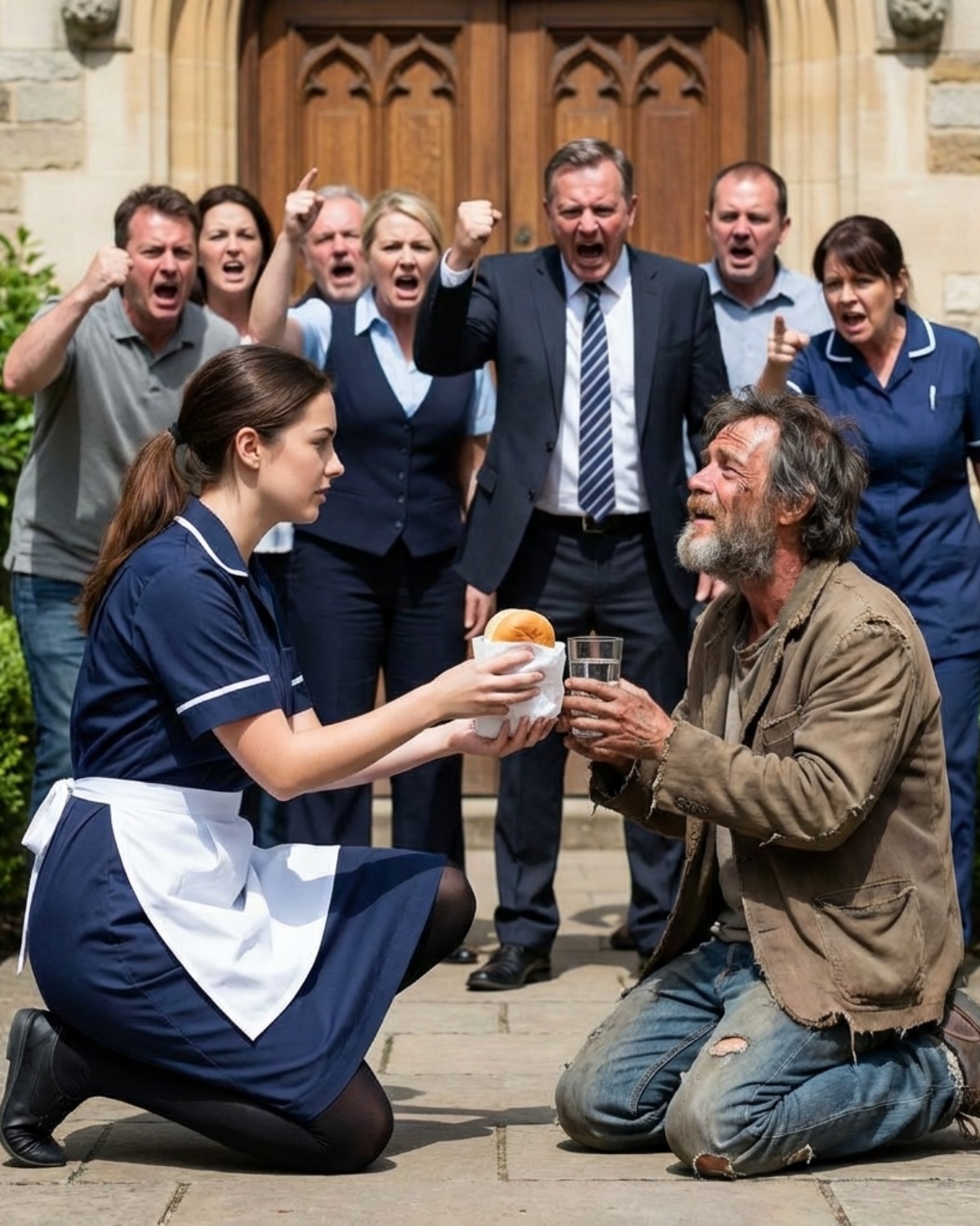 He Disguised Himself as a Beggar in His Own Mansion to Test His Employees! What the New Maid Did Left Him Speechless