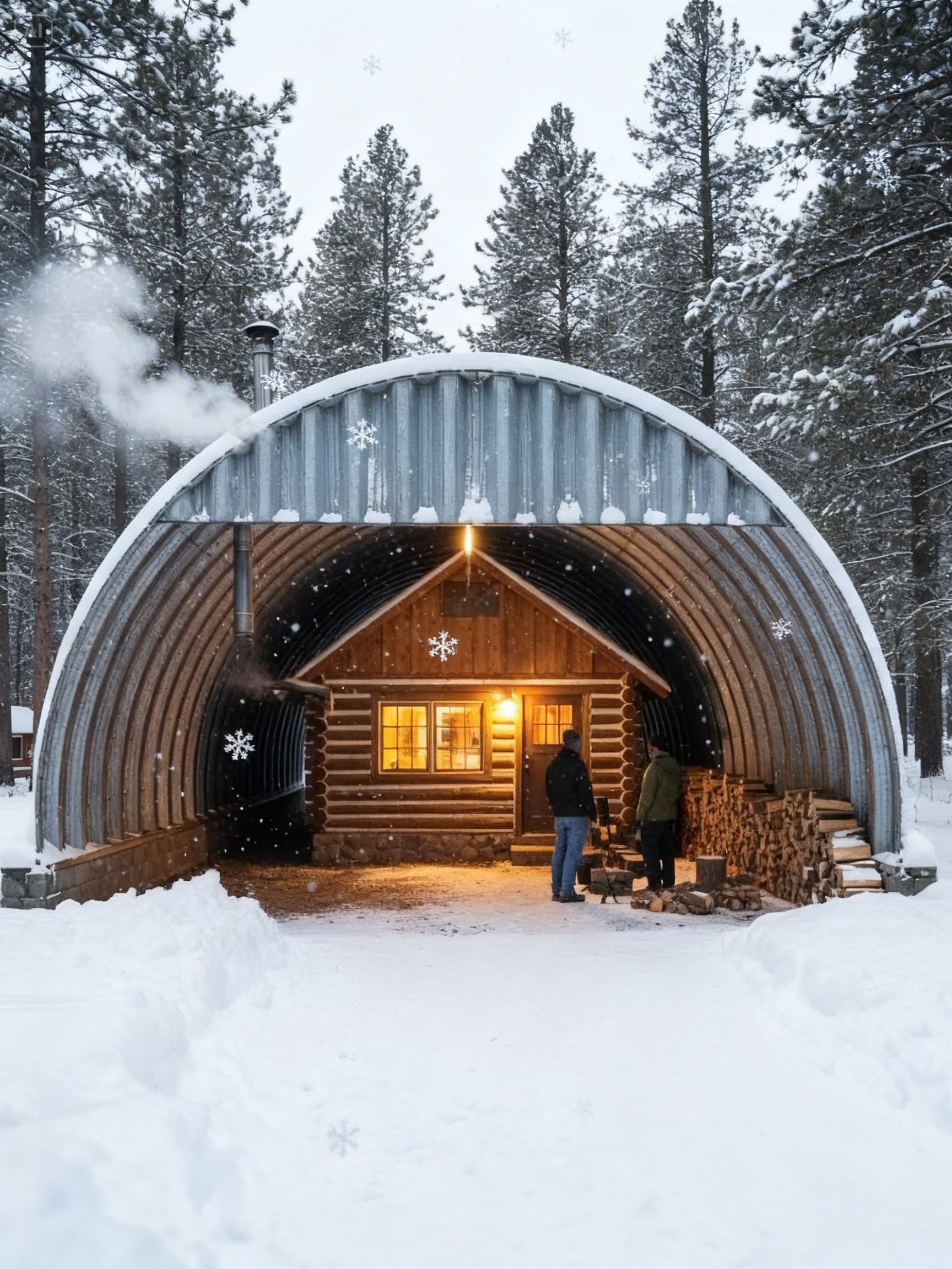 Everyone Thought His Quonset-Covered Cabin Was Crazy — Until It Held 55° More Heat