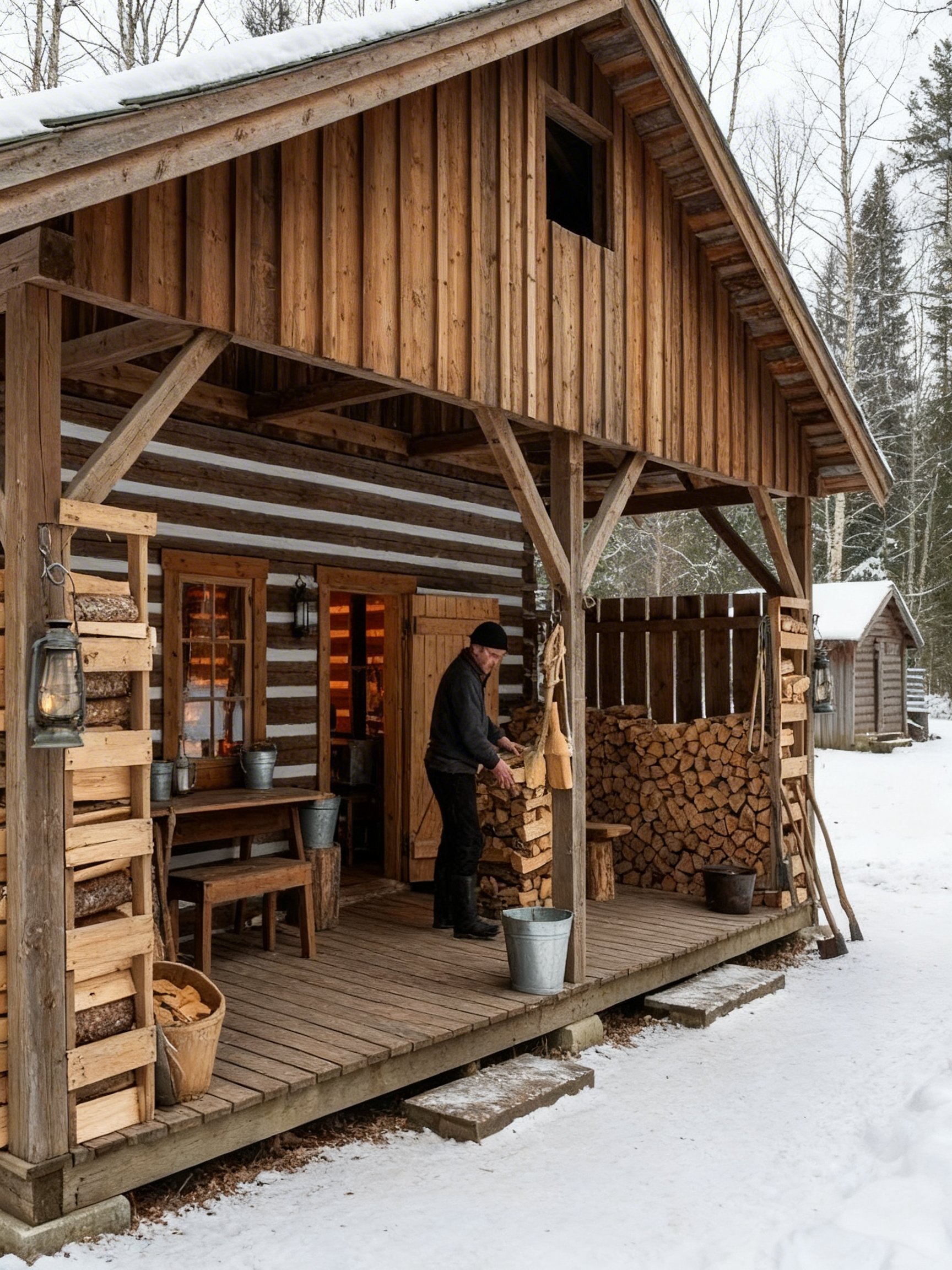 Neighbors Laughed When He Built a Shed Around His House — Until His Firewood Stayed Dry All Winter