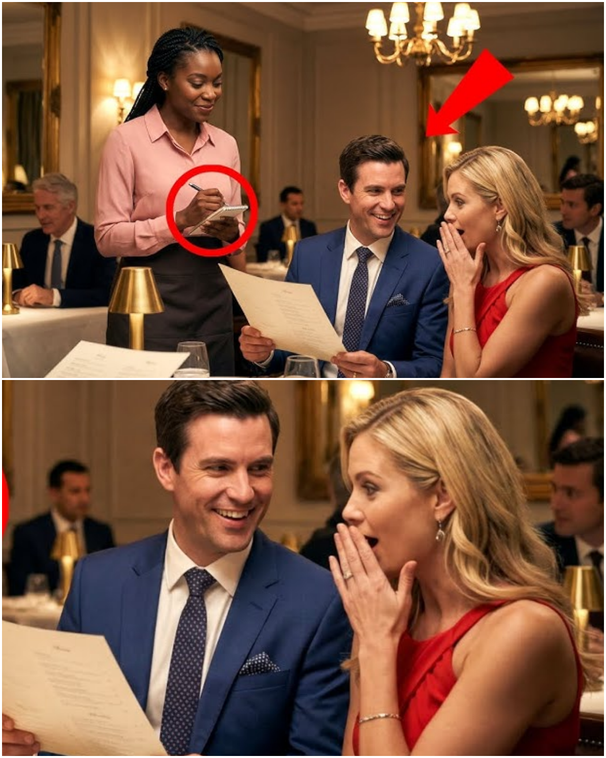 BILLIONAIRE ORDERS IN FOREIGN LANGUAGE TO HUMILIATE THE BLACK WAITRESS — HE NEVER EXPECTED THIS REPLY