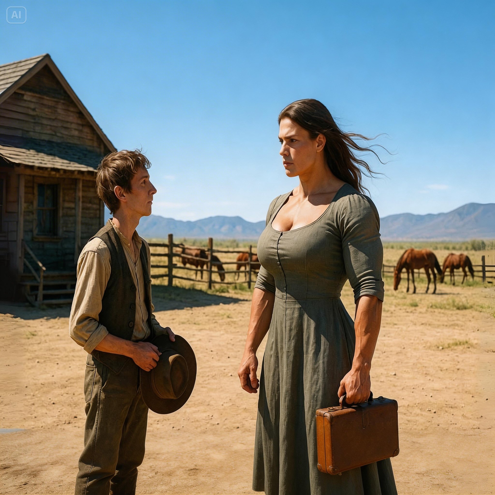 The Loner Rancher Waited for His Mail Order Bride — And a Woman Twice His Size Stepped Off the Wagon