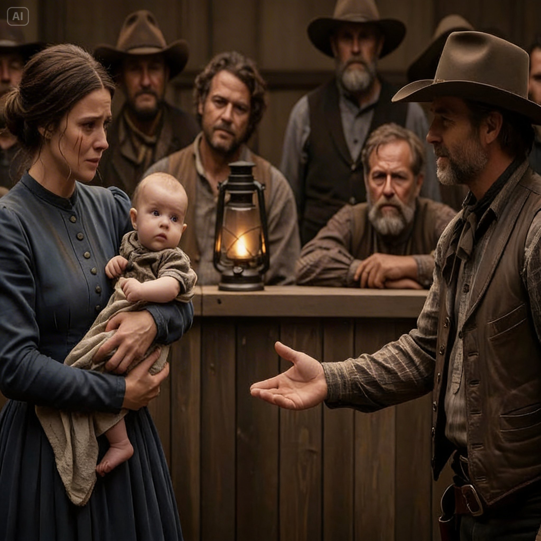 They Were Auctioning a Widow and Her Baby — A Cowboy Rode In and Said “I’ll Take Them”