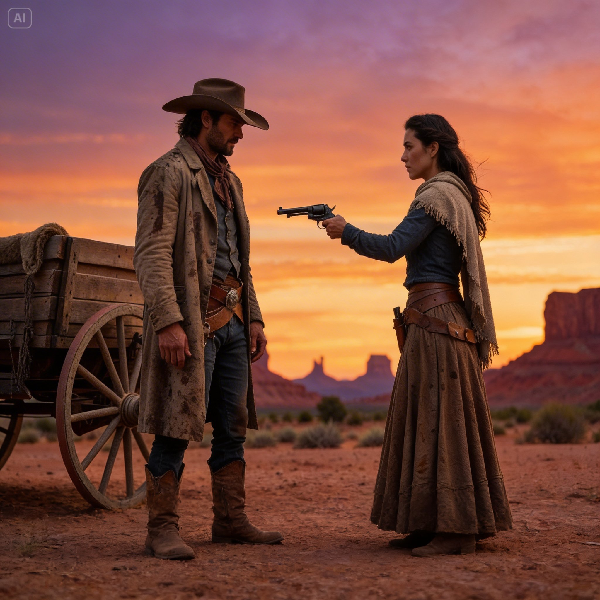 She Tried to Rob His Wagon, He Let Her, Then Said, “You Forgot One Thing—My Last Name”