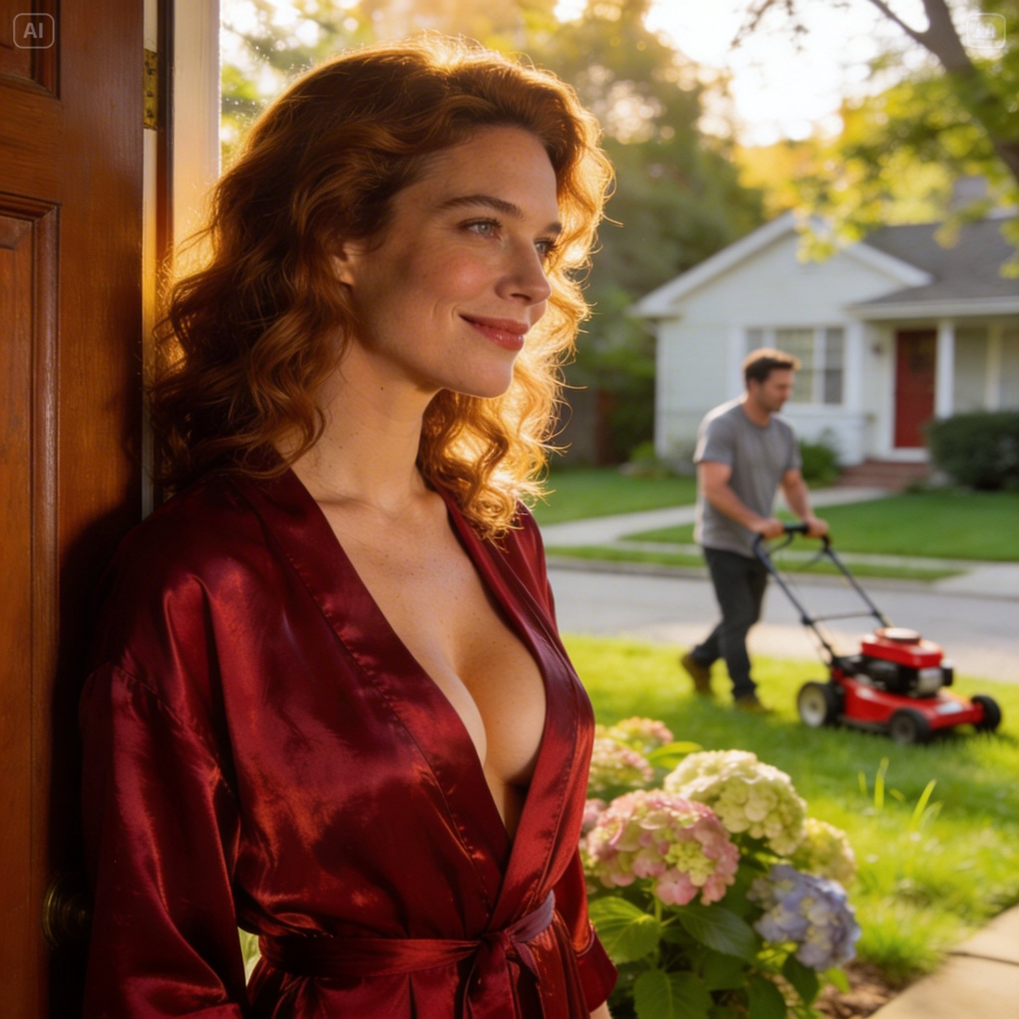 I WAS MOWING MY 50-YEAR-OLD NEIGHBOR’S LAWN… AND THEN SHE SAID, “COME INSIDE, IT’S URGENT.”