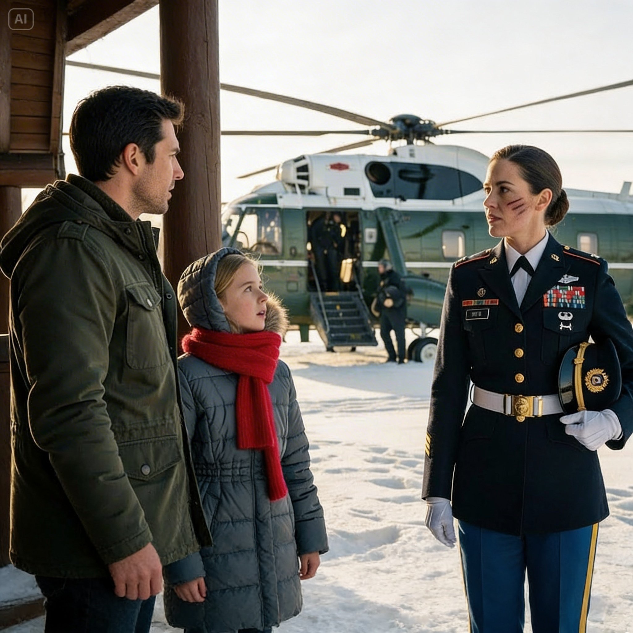 Single Dad Veteran Gave Up 1st-Class Seat for Burned Woman — Next Day Marine One Landed at His Cabin