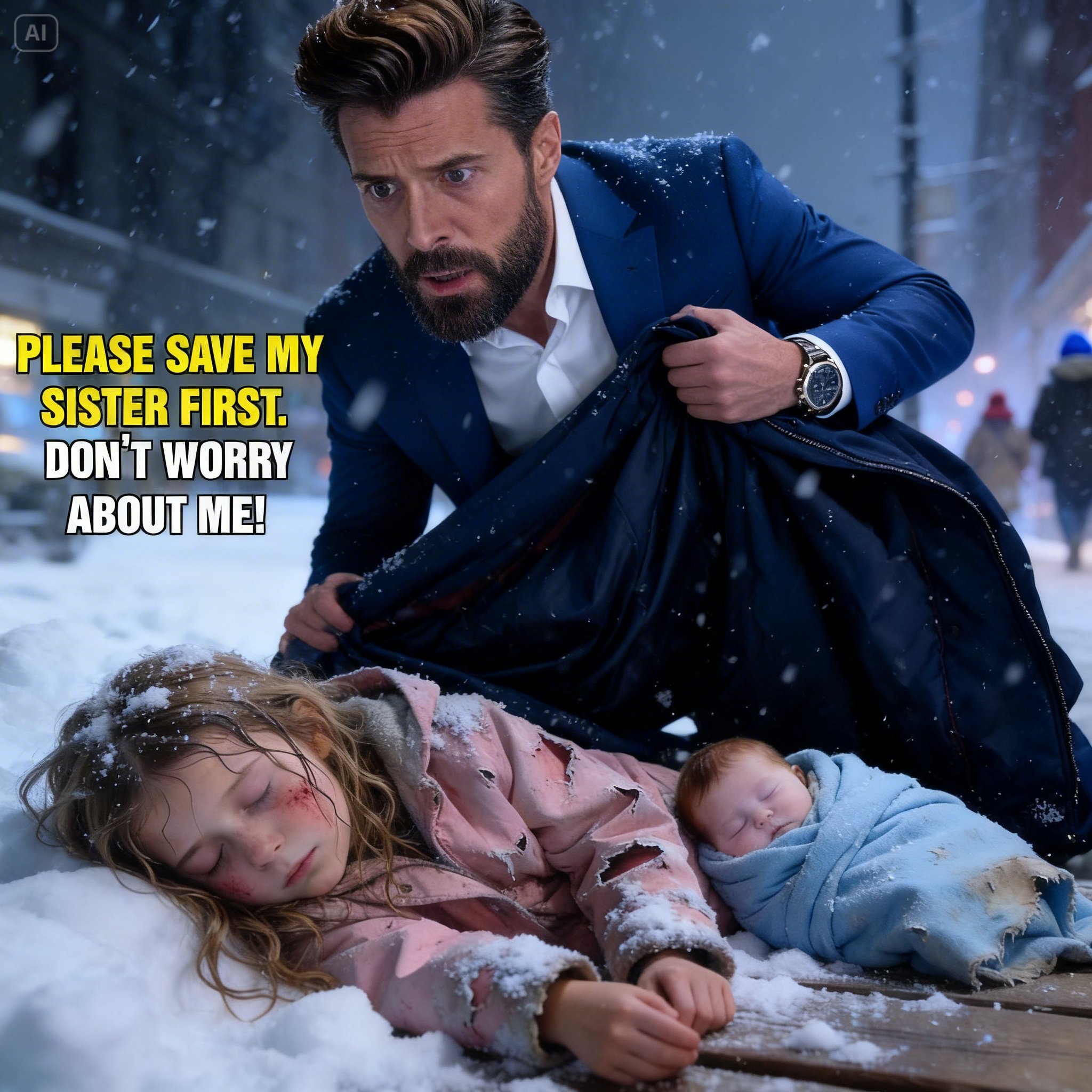 “Please Save My Sister First,” A Poor Girl Asks The Millionaire CEO — What He Did Next Made Her Cry…