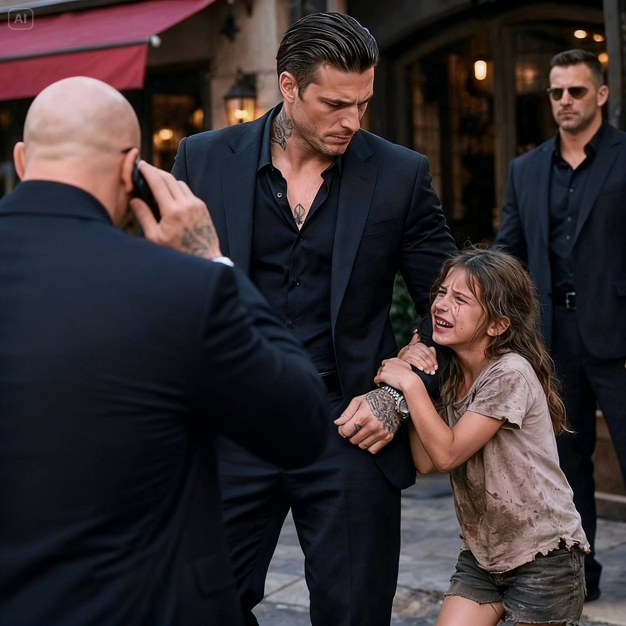 Little Girl Ran To Mafia Boss Crying, “They’re Beating My Sister” — What the Mafia Boss Did Left…