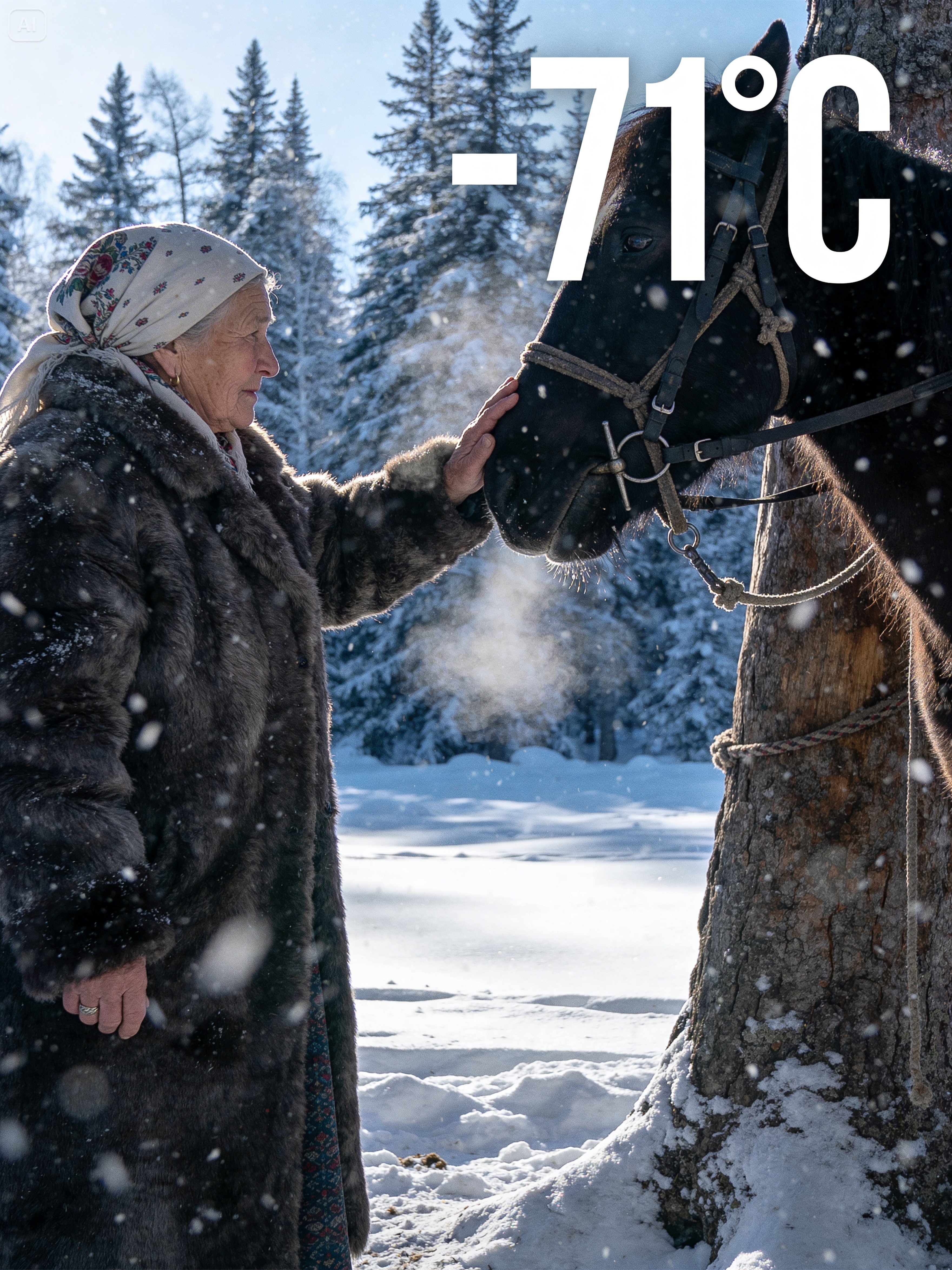 She Found an Abandoned Horse Tied to a Tree and Left to Freeze in -71°C Siberia