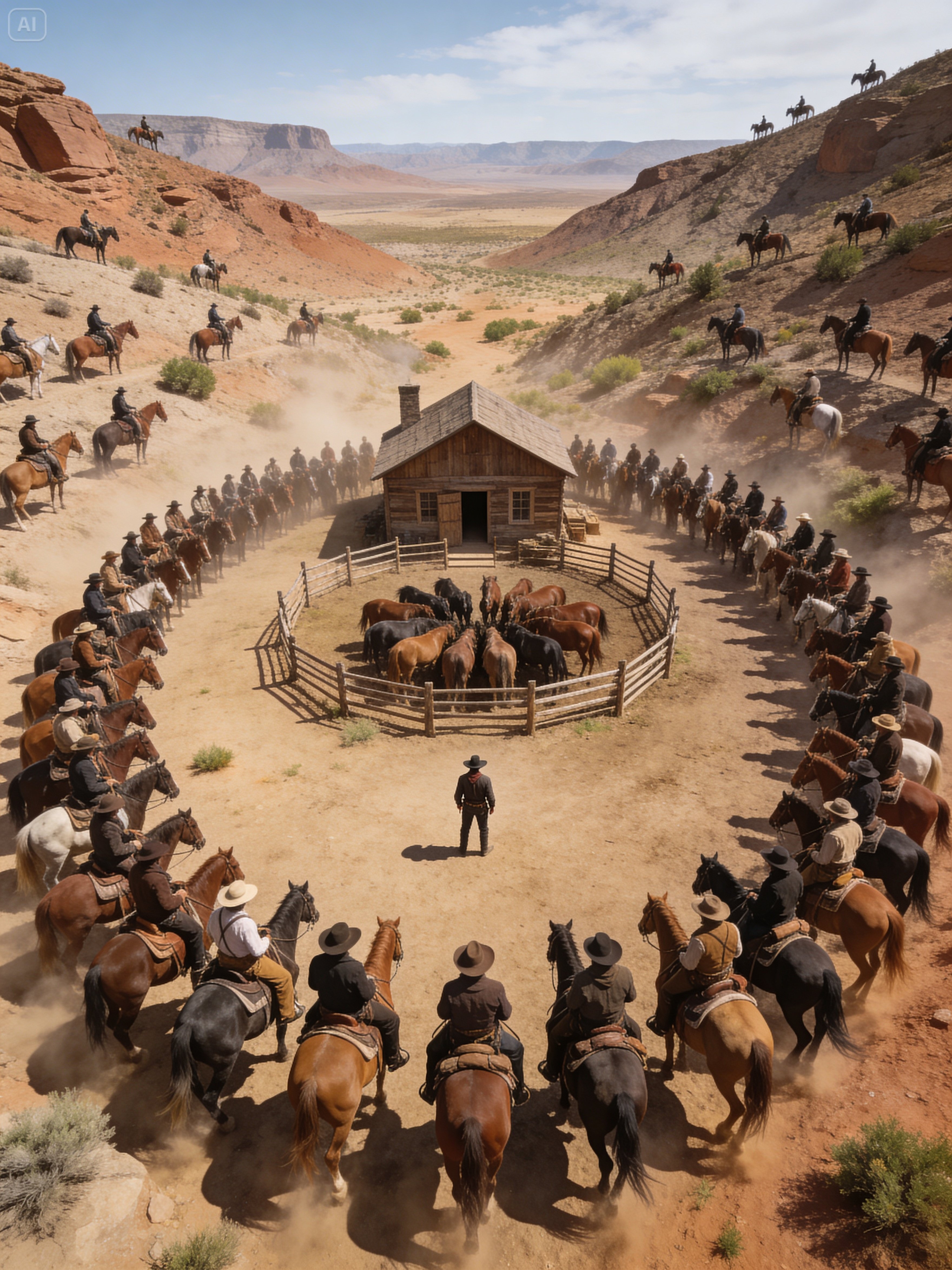 He Gave Water to a Giant Apache Woman, Next Morning, 300 Warriors Surrounded His Ranch