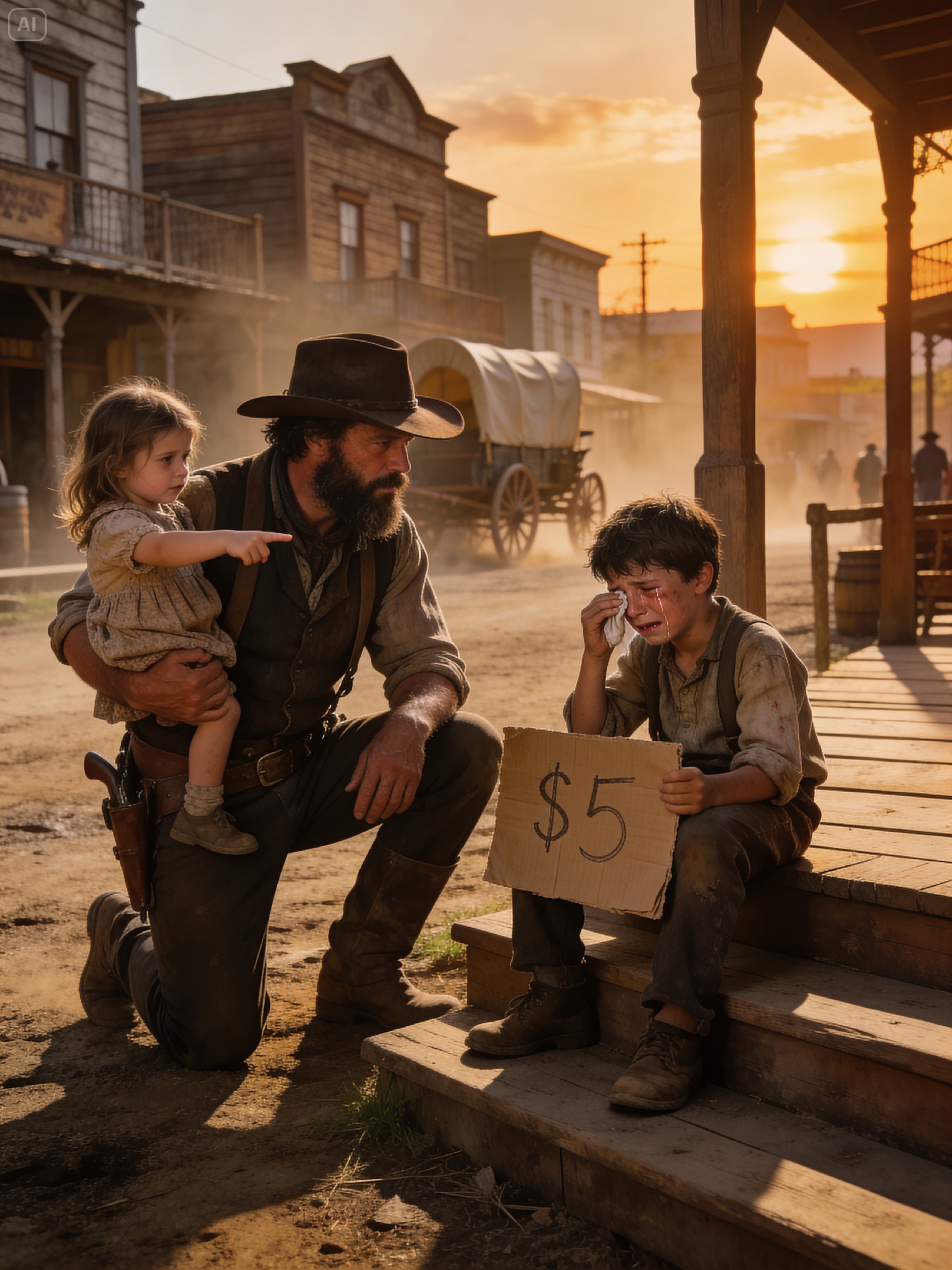 “Can We Buy That Boy, Daddy” — The Cowboy Man Froze When He Saw Who the Boy Was