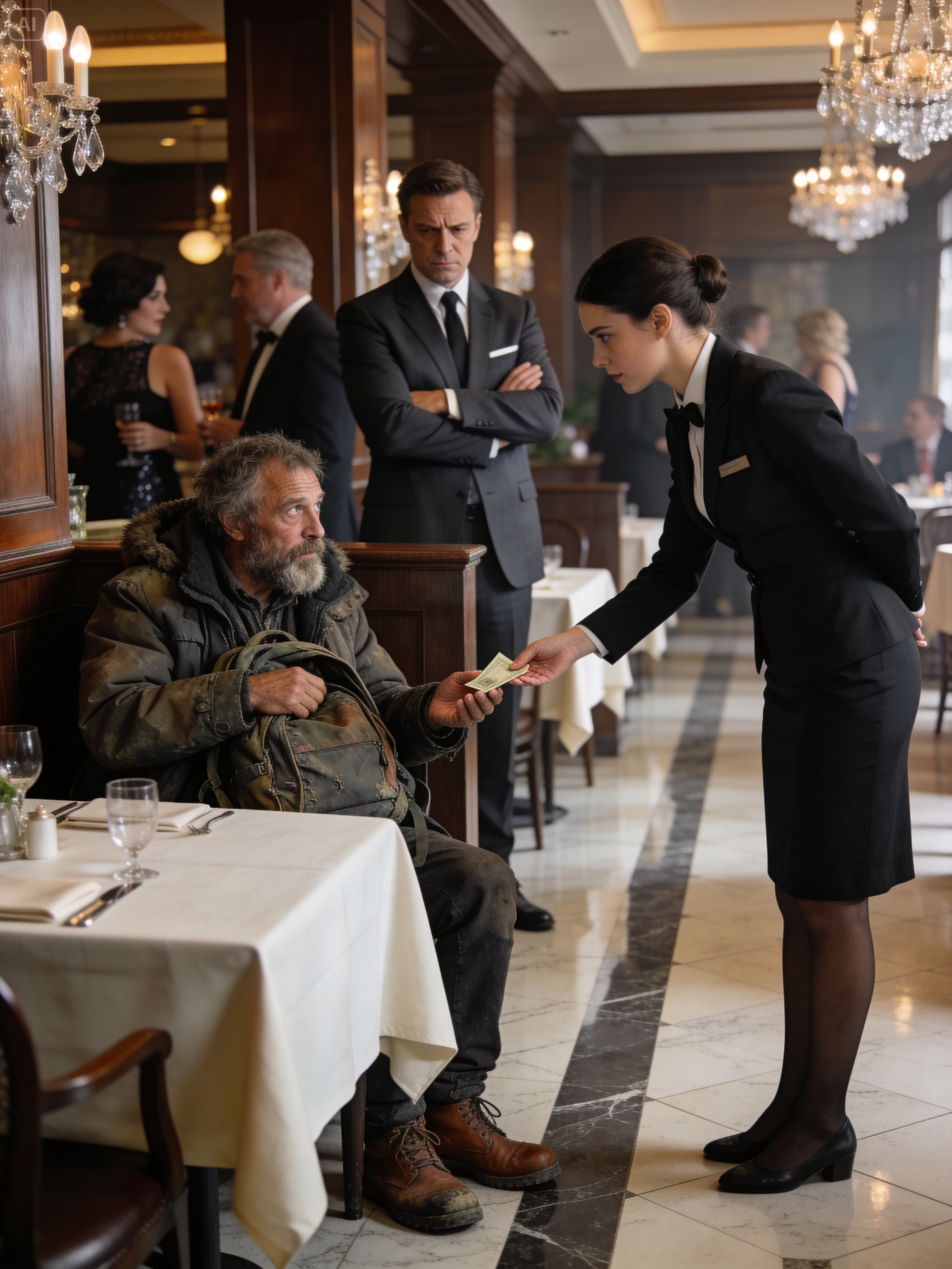 Undercover Billionaire Orders Steak — Black Waitress Slips Him a Note That Stops Him Cold