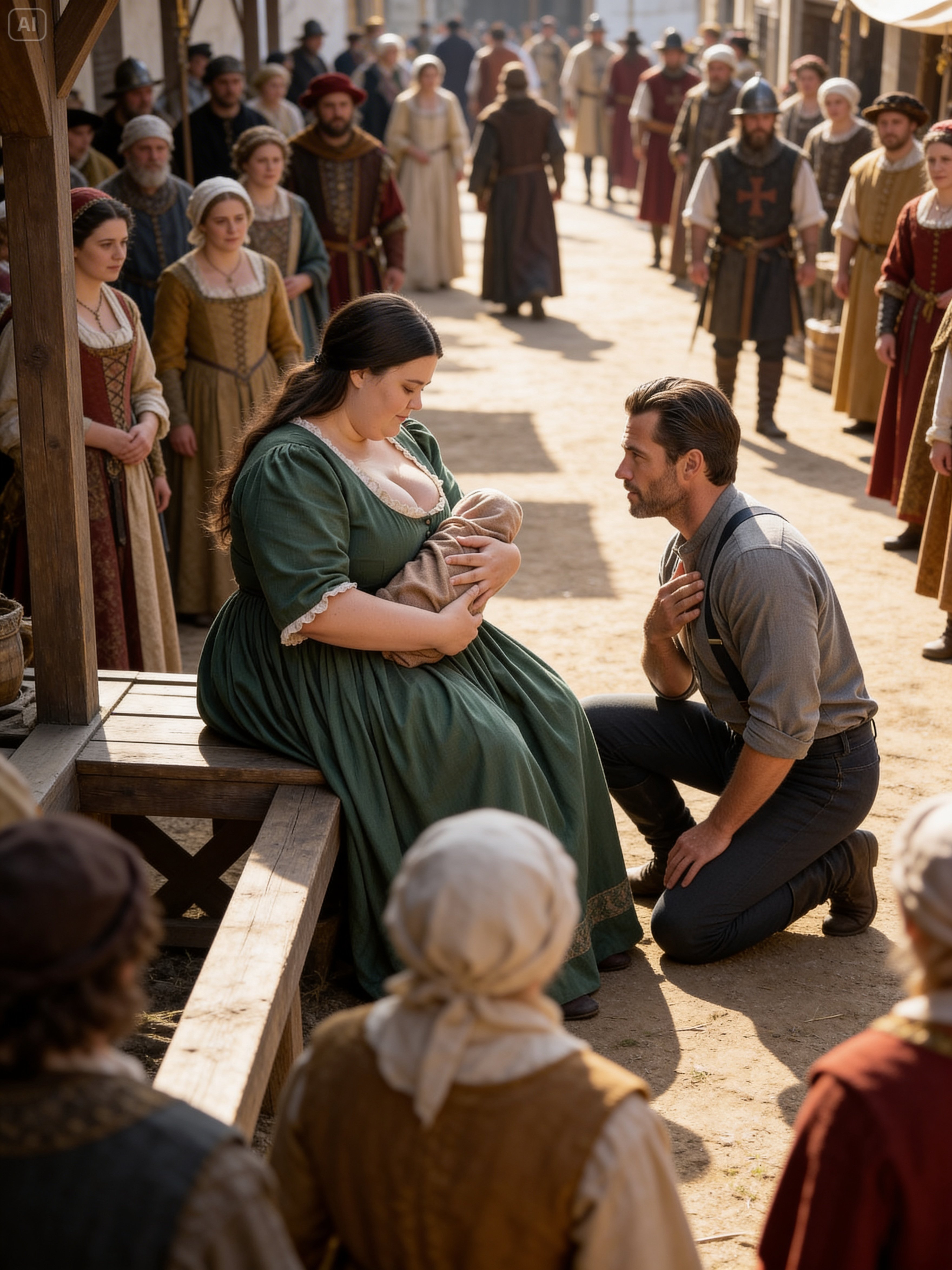 “Can You Nurse Him Just for Once”? the Cowboy Pleaded — And the Obese Girl Held the Baby Close