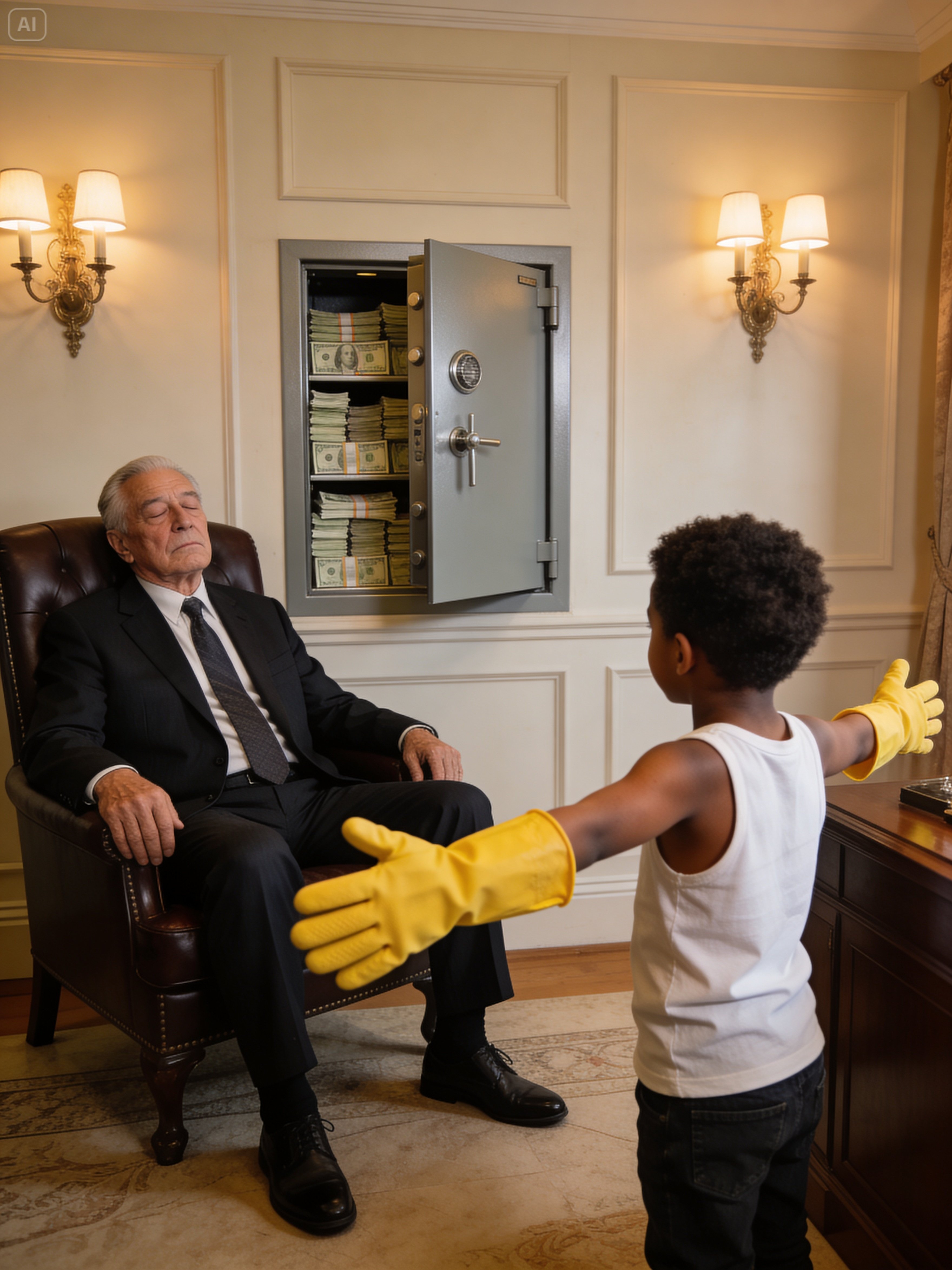 Billionaire Pretends to Sleep to Test His Maid’s Son – What the Son did next Froze Him