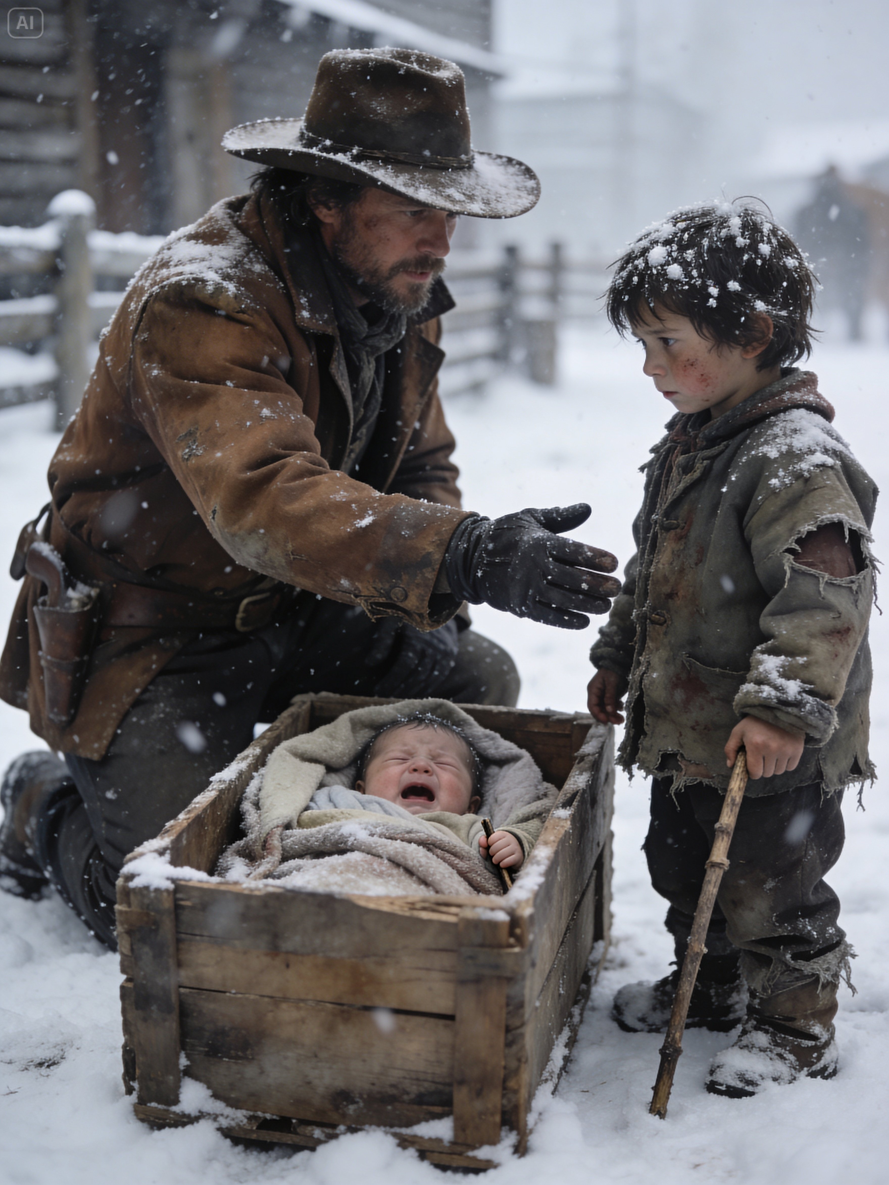 A Small Boy Guarded His Baby Sister in the Cold — The Rancher’s Next Move Changed Their Lives