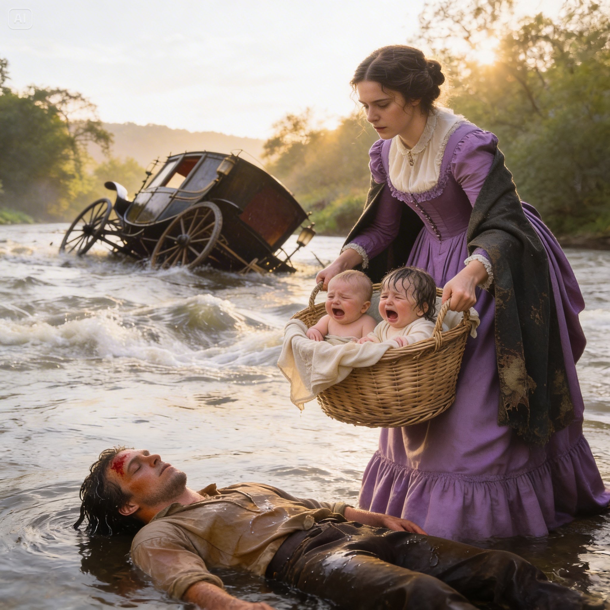 She faced the raging river to save two babies — unaware she would change a Duke’s fate.