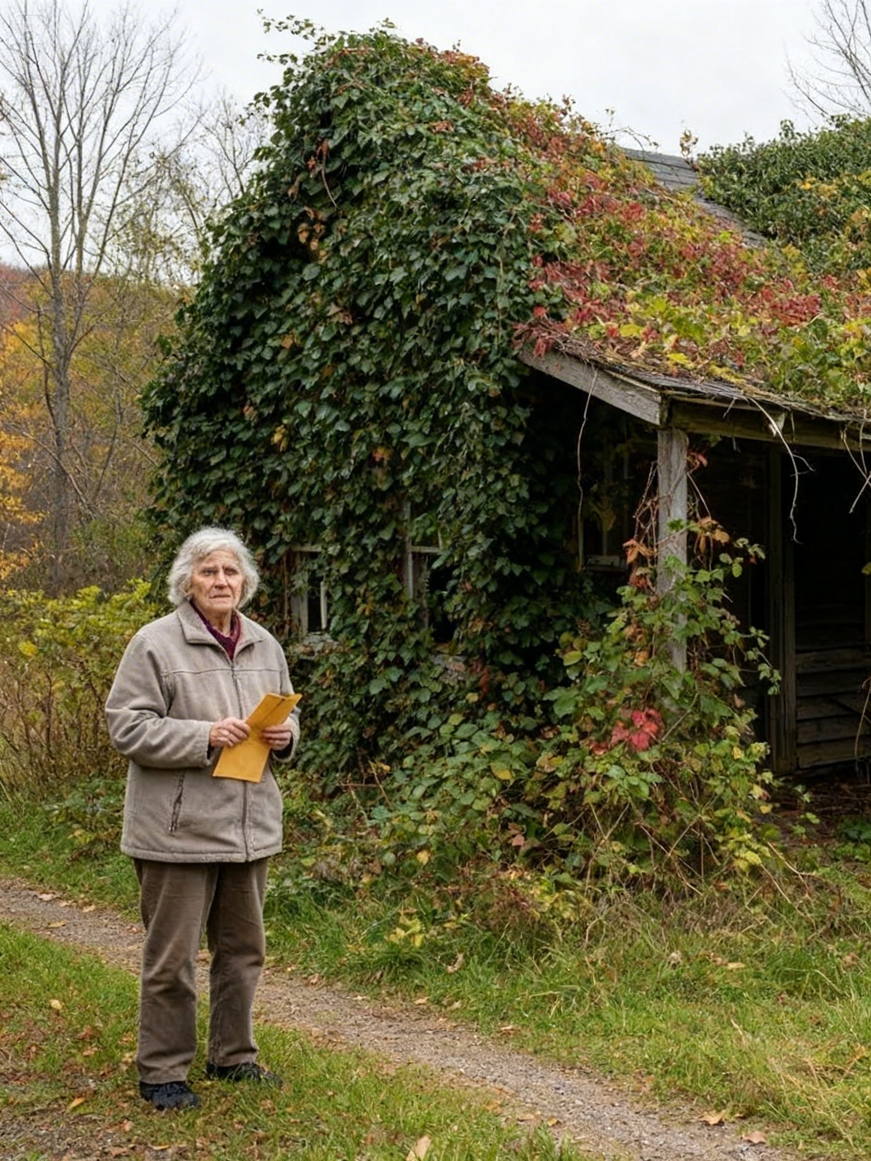 Her Late Husband Left Her a Hut Covered in Vines — When She Entered, She Burst Into Tears!