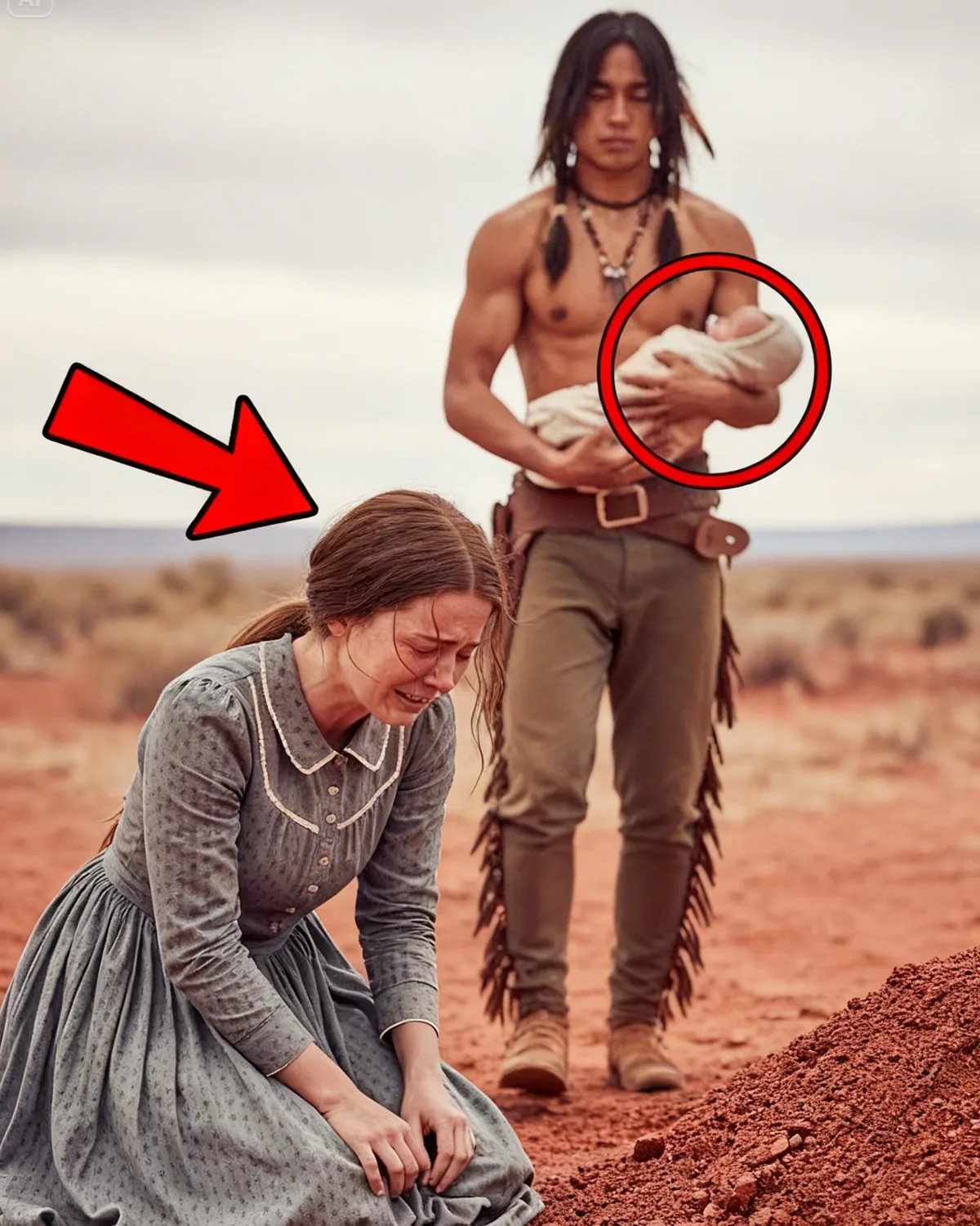 She Was Crying Beside Her Babyโs Graveโฆ When The Apache Warrior Brought Her Another