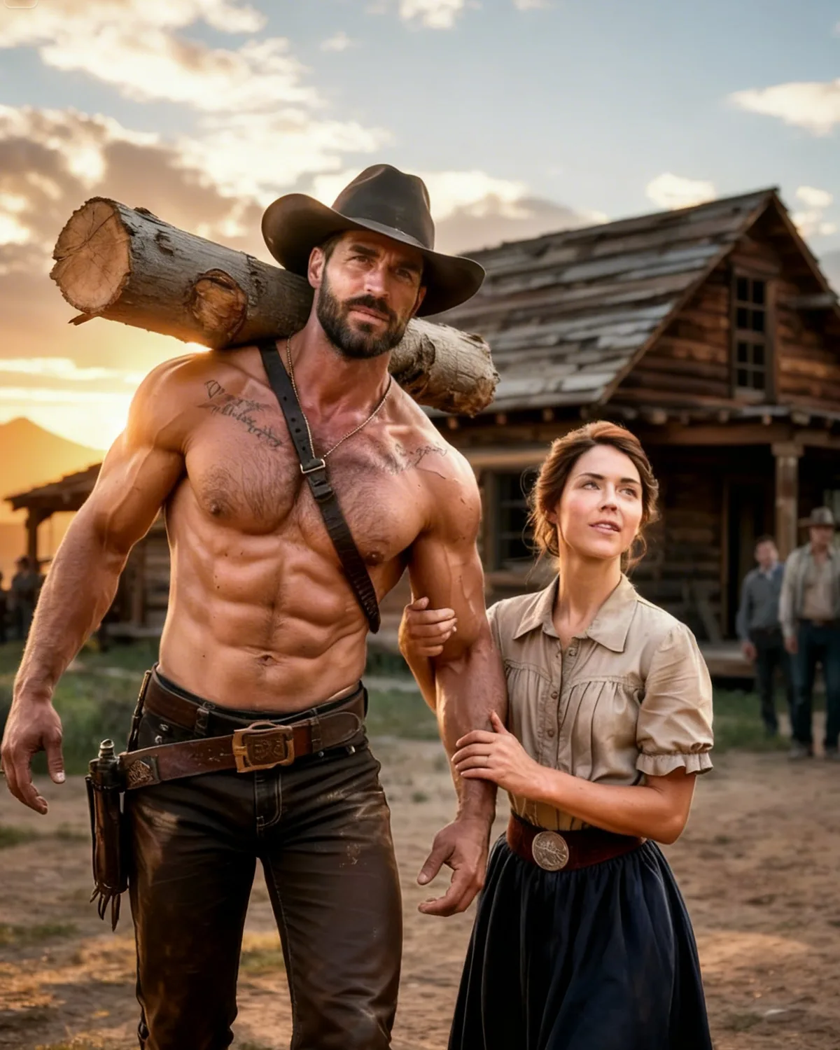 Mail Order Bride Was Left For Being Too Small—Until A Giant Cowboy Built Her A Cabin With Bare Hands