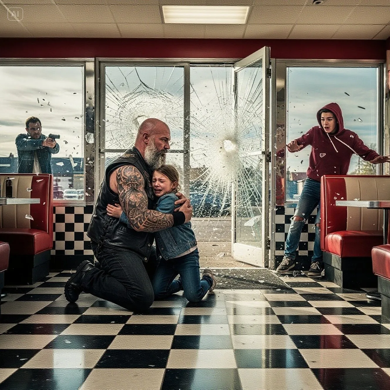 Homeless Boy Shielded a Biker’s Daughter from Gunfire—Hells Angels Were Stunned