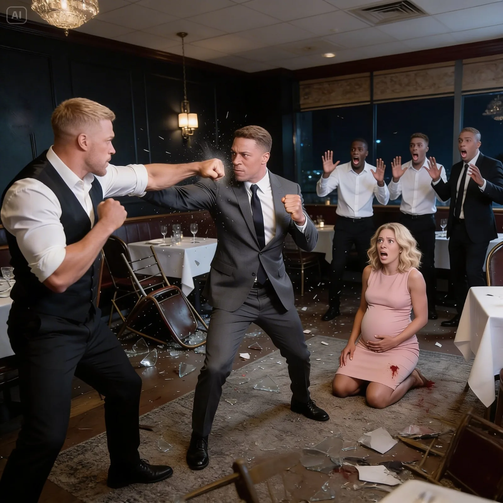 Millionaire SMASHED Pregnant Wife’s Head on Table — Waiter Was MMA Fighter, Knocked Him Out Cold