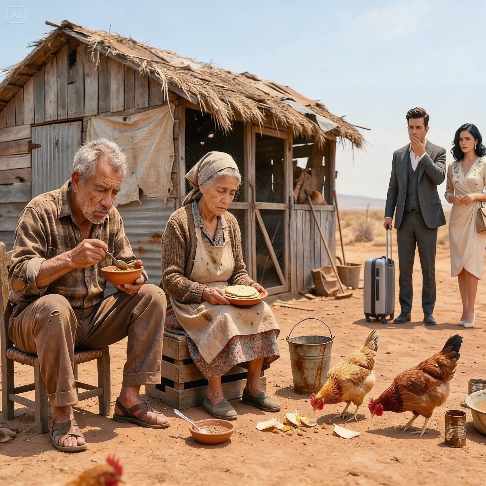 The Son Returned Home with His Rich Wife… and Found His Parents Living with the Chickens