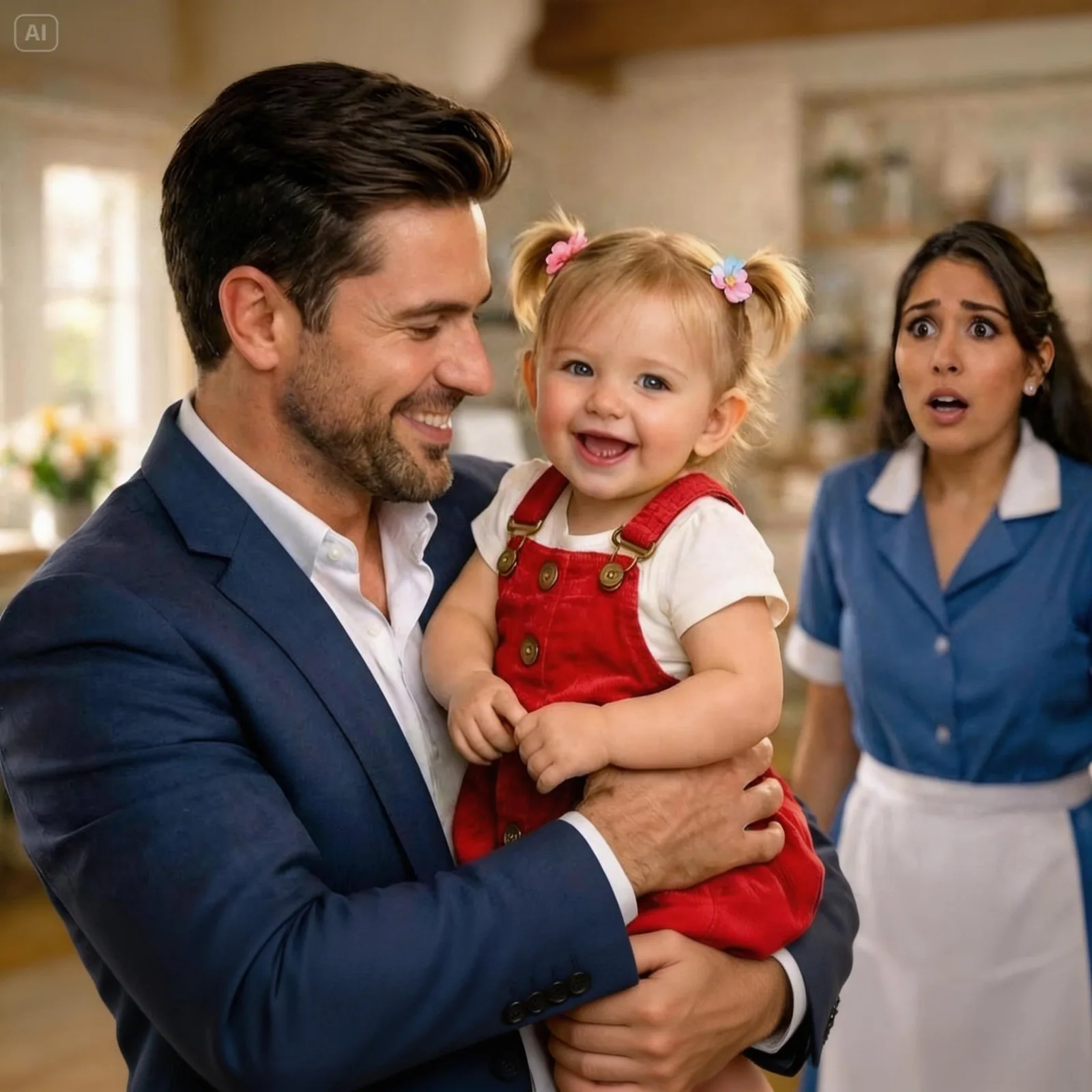 The Cleaner’s Daughter Ran to the Millionaire “You’re My Father” — Everyone Was Left in Shock