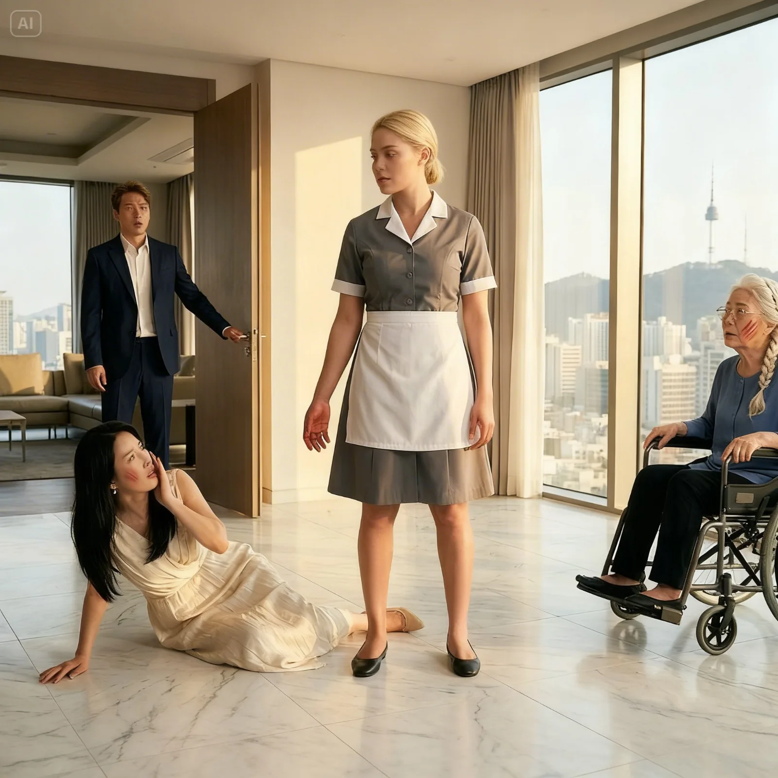 “Don’t Touch Her Again” — The Maid Attacked The Billionaire’s Fiancée