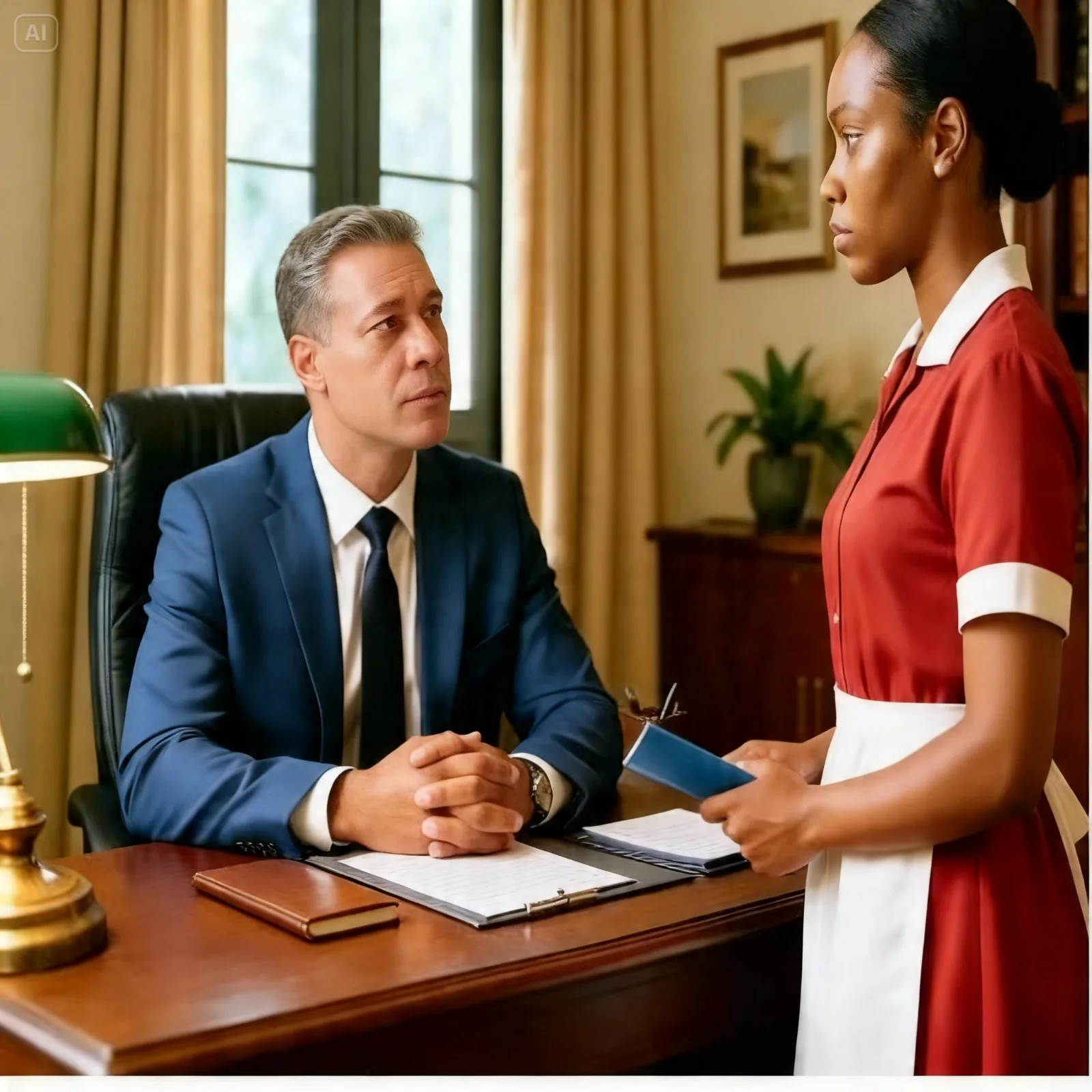 He hires a maid without knowing she is the daughter he abandoned 30 years ago!