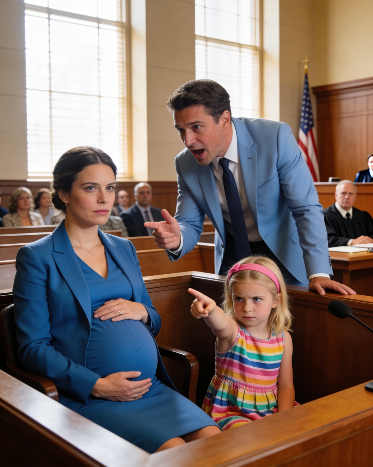 He was about to pay 980 million dollars to his pregnant ex-girlfriend when, suddenly, a homeless little girl burst into the courtroom, raised an envelope, and shouted: