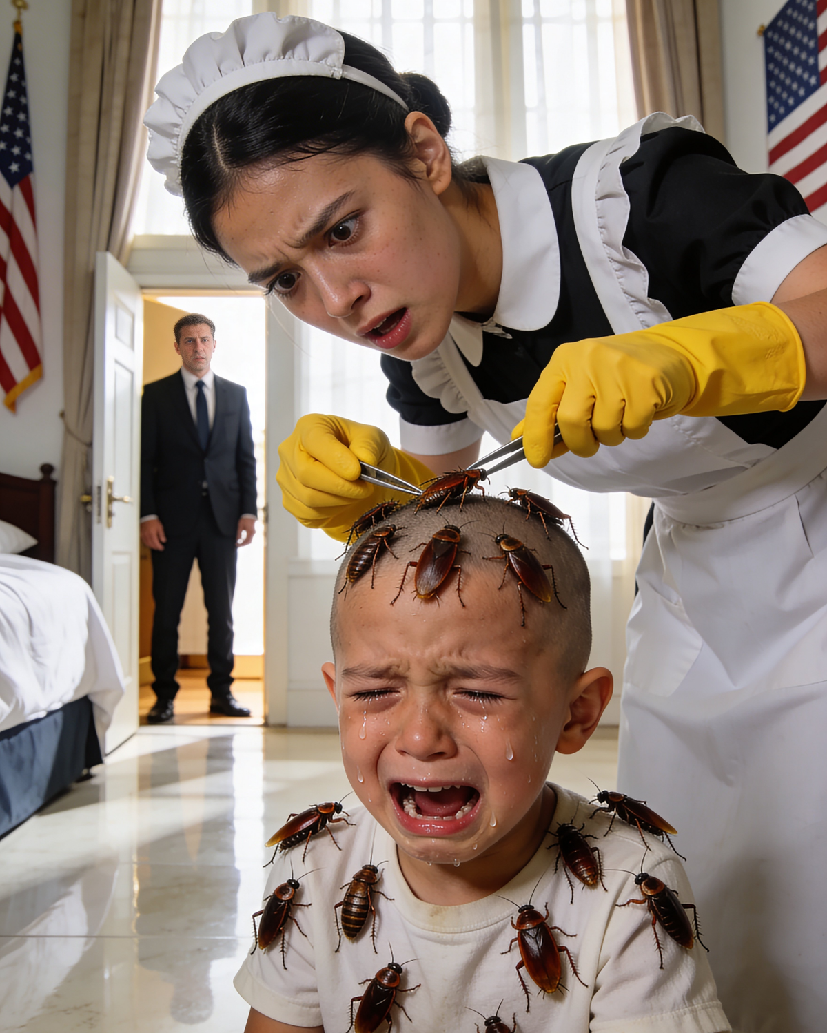 The billionaire’s son was suffering in pain until the nanny removed something mysterious from his head…