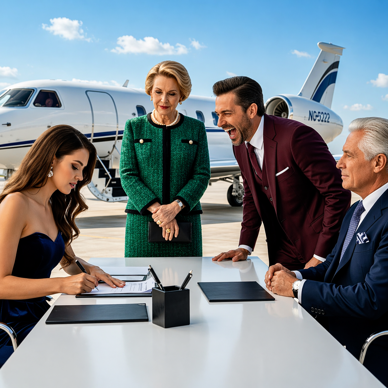 She Signed The Divorce Quietly — Then Shocked Everyone Arriving In The Billionaire’s Jet…