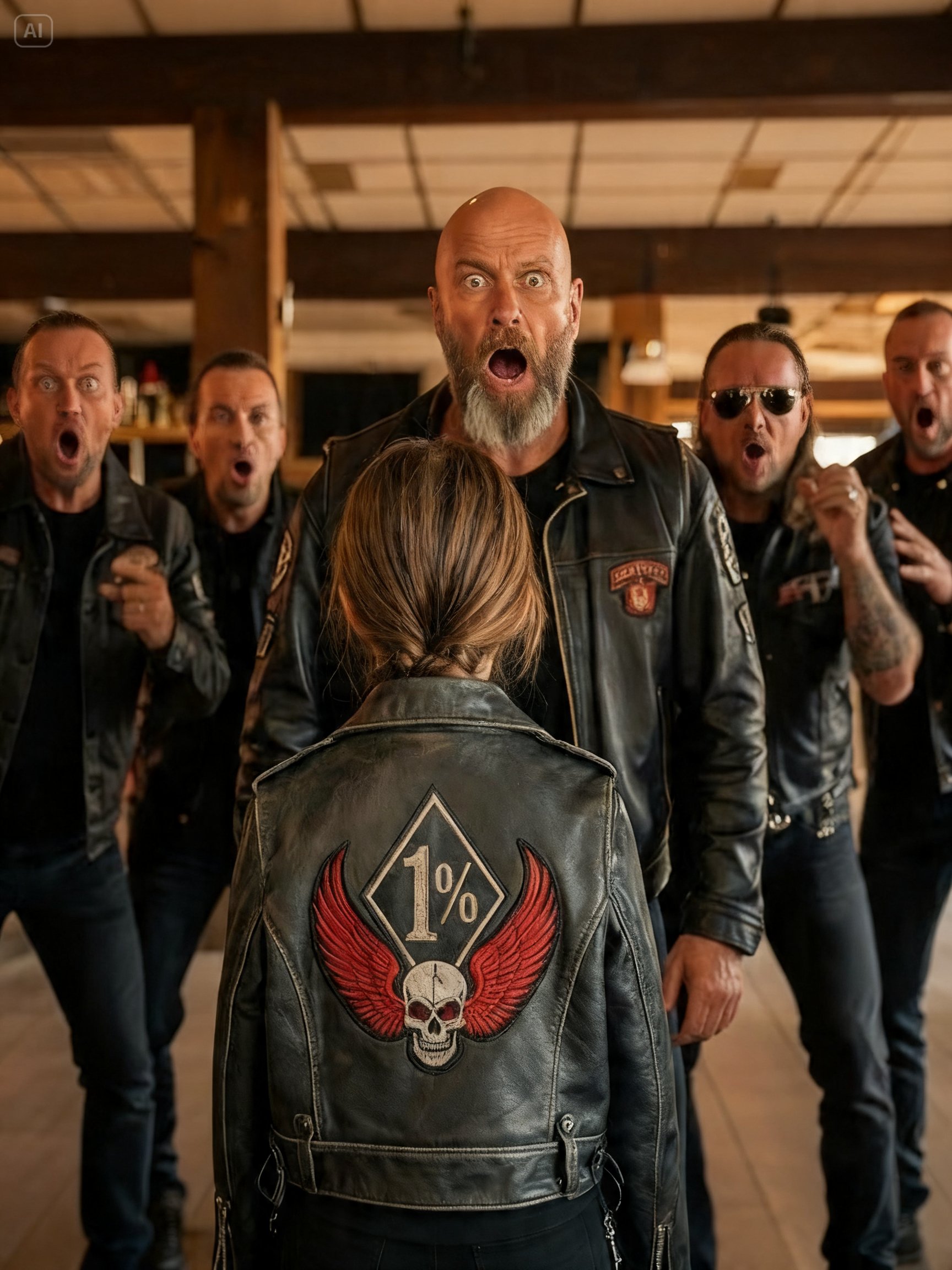 LITTLE GIRL WAS MOCKED FOR WEARING HER DEAD GRANDPA’S USELESS JACKET – UNTIL HER PATCH MADE EVERY HELLS ANGEL FREEZE