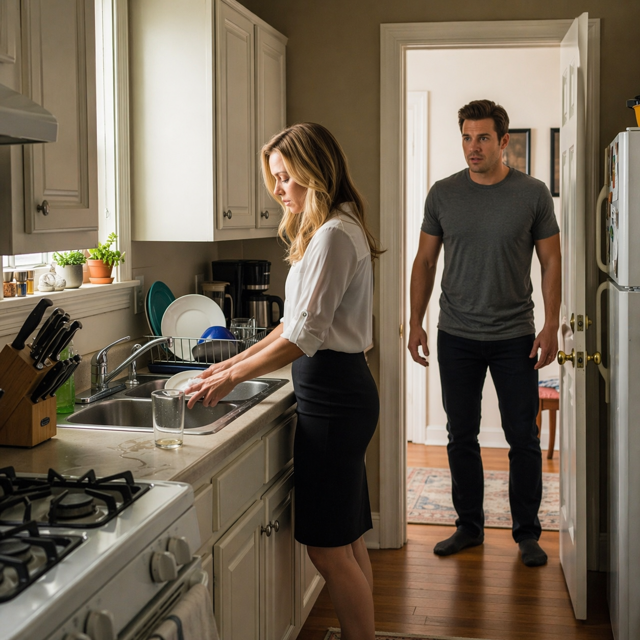 Single dad comes home to find his CEO cleaning his house – Her reason left him in tears