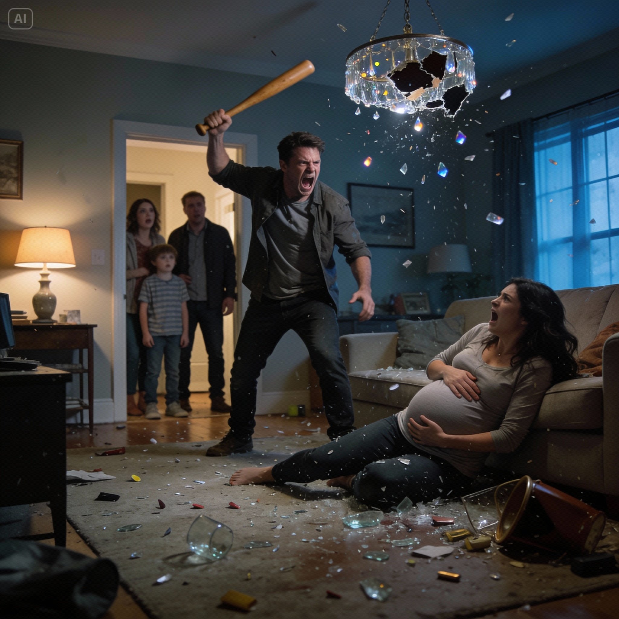 “My husband hit me while I was pregnant as his parents laughed… but they didn’t know one message would destroy everything.”